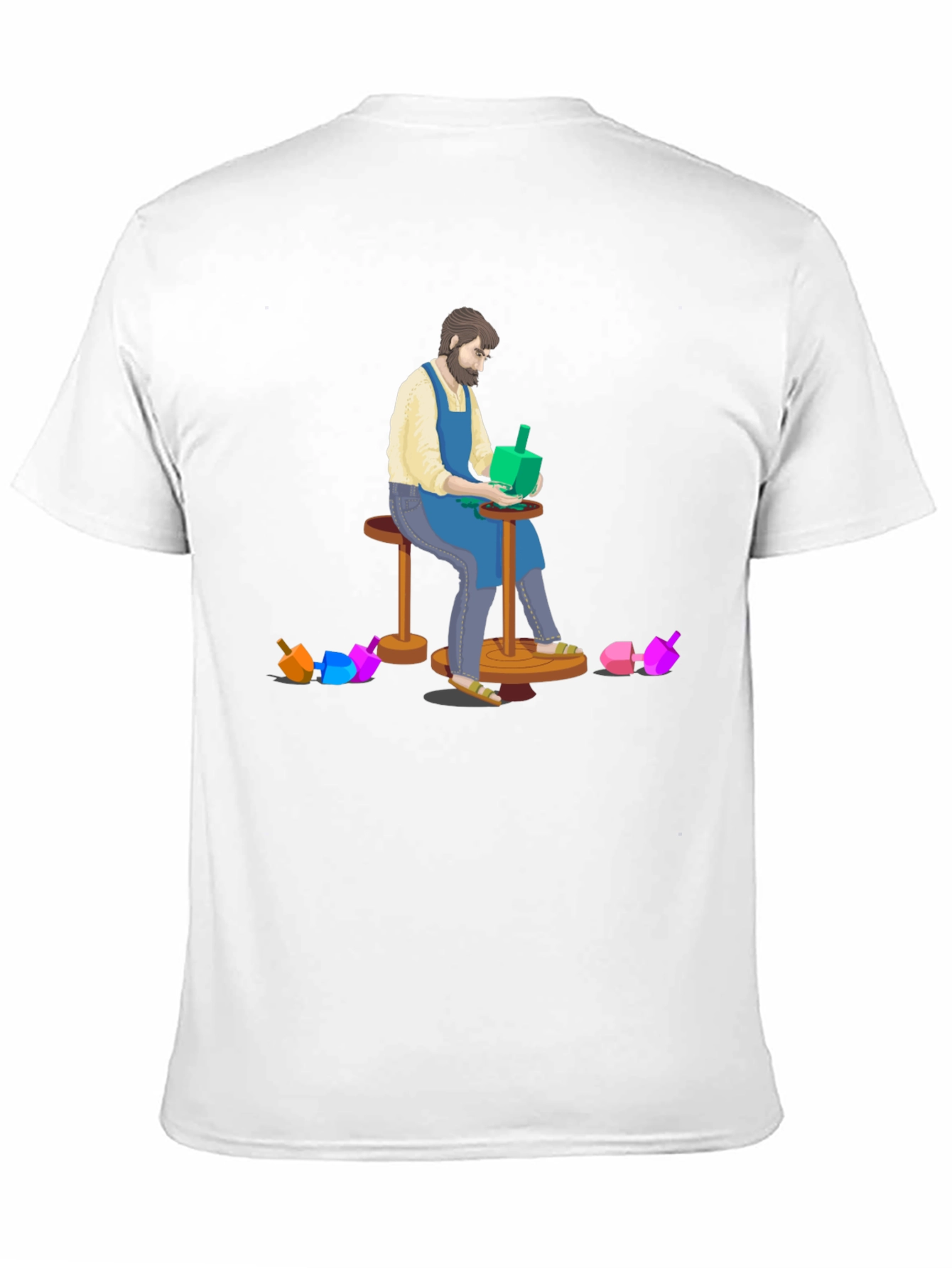 Black Artisan Dreidel Maker T-Shirt view 11