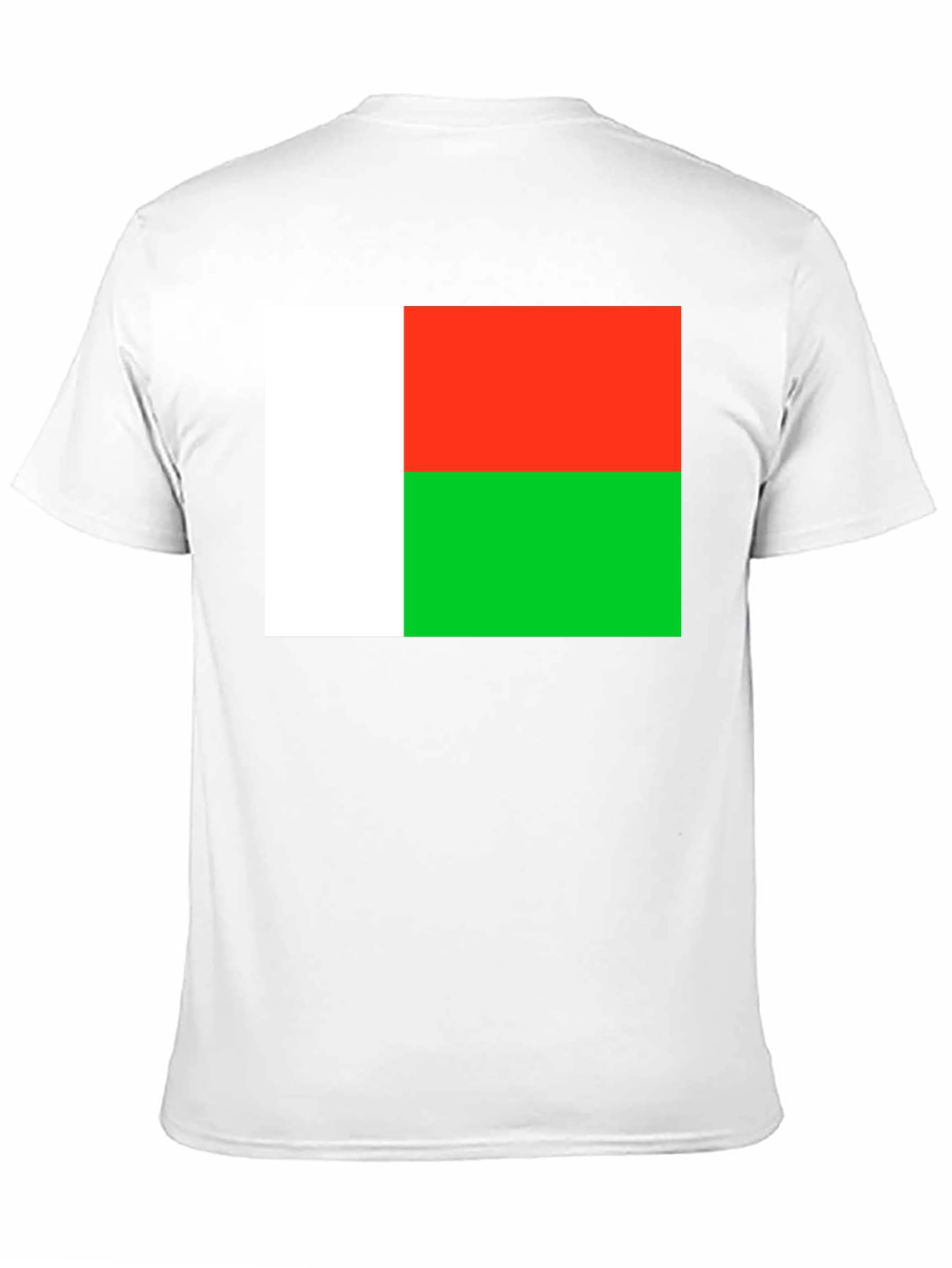 Black Madagascar Flag T-Shirt - Black Cotton Tee view 11