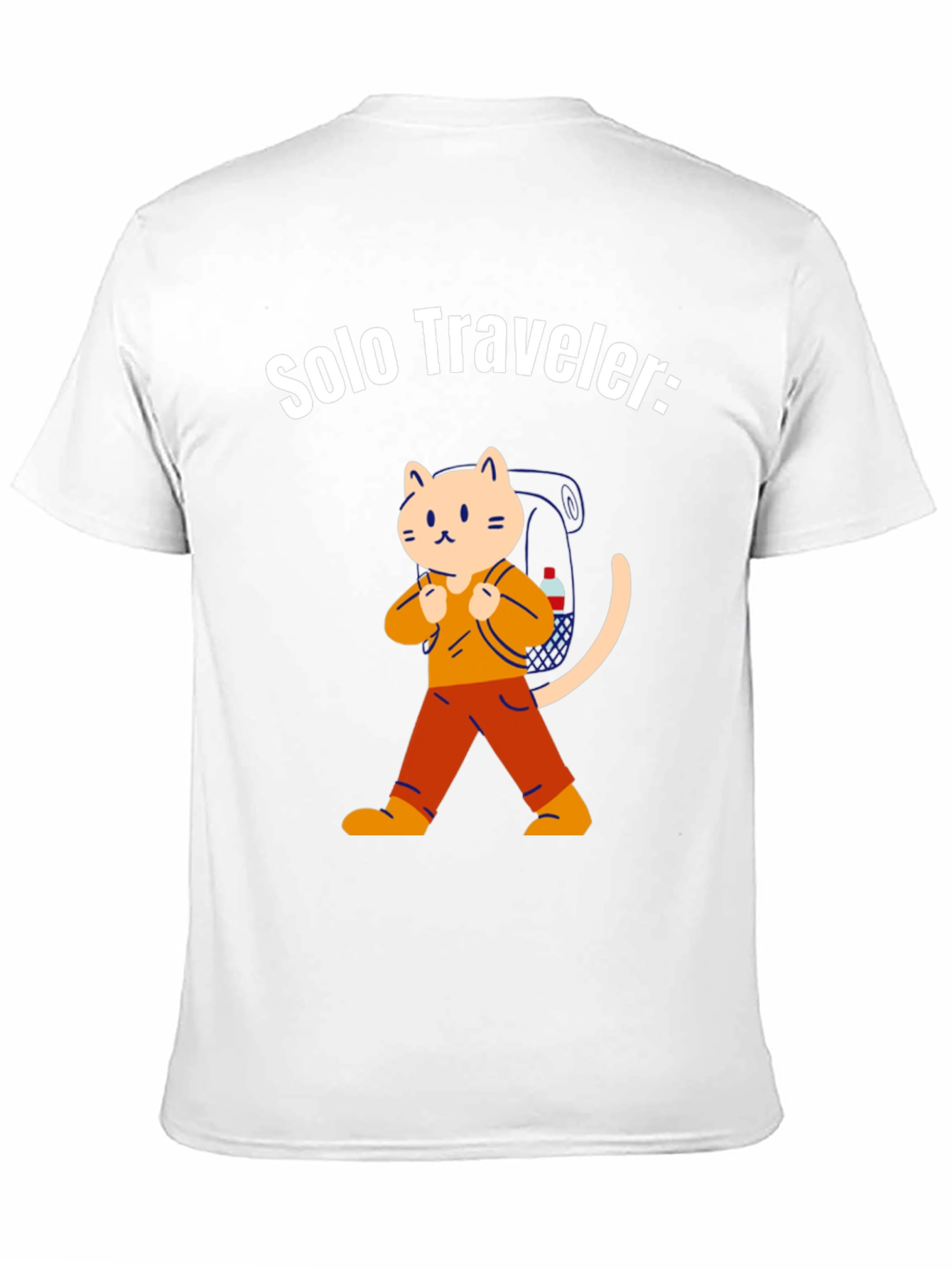 Black Solo Traveler Cat T-Shirt view 11