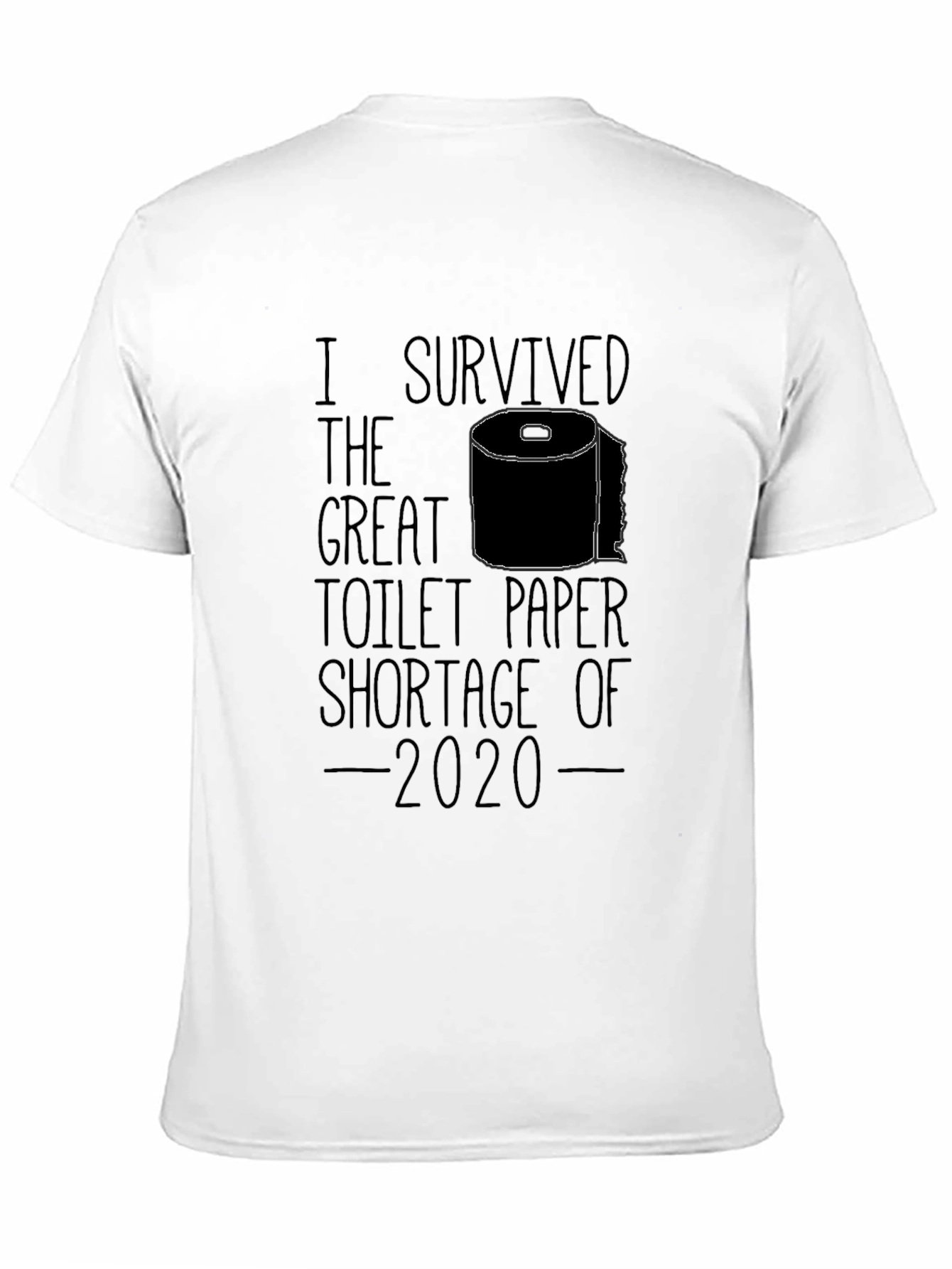 Black I Survived Toilet Paper Shortage 2020 Black T-Shirt view 11
