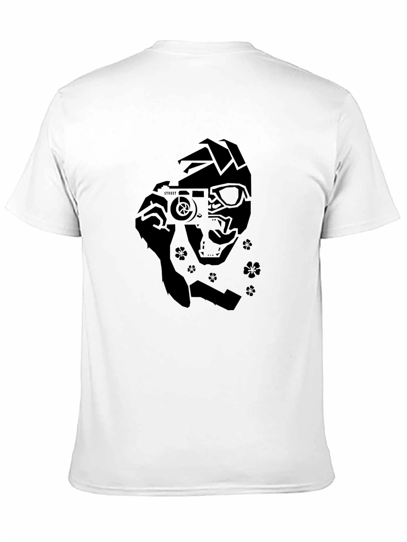 Black Camera Ninja Graphic Black T-Shirt view 11