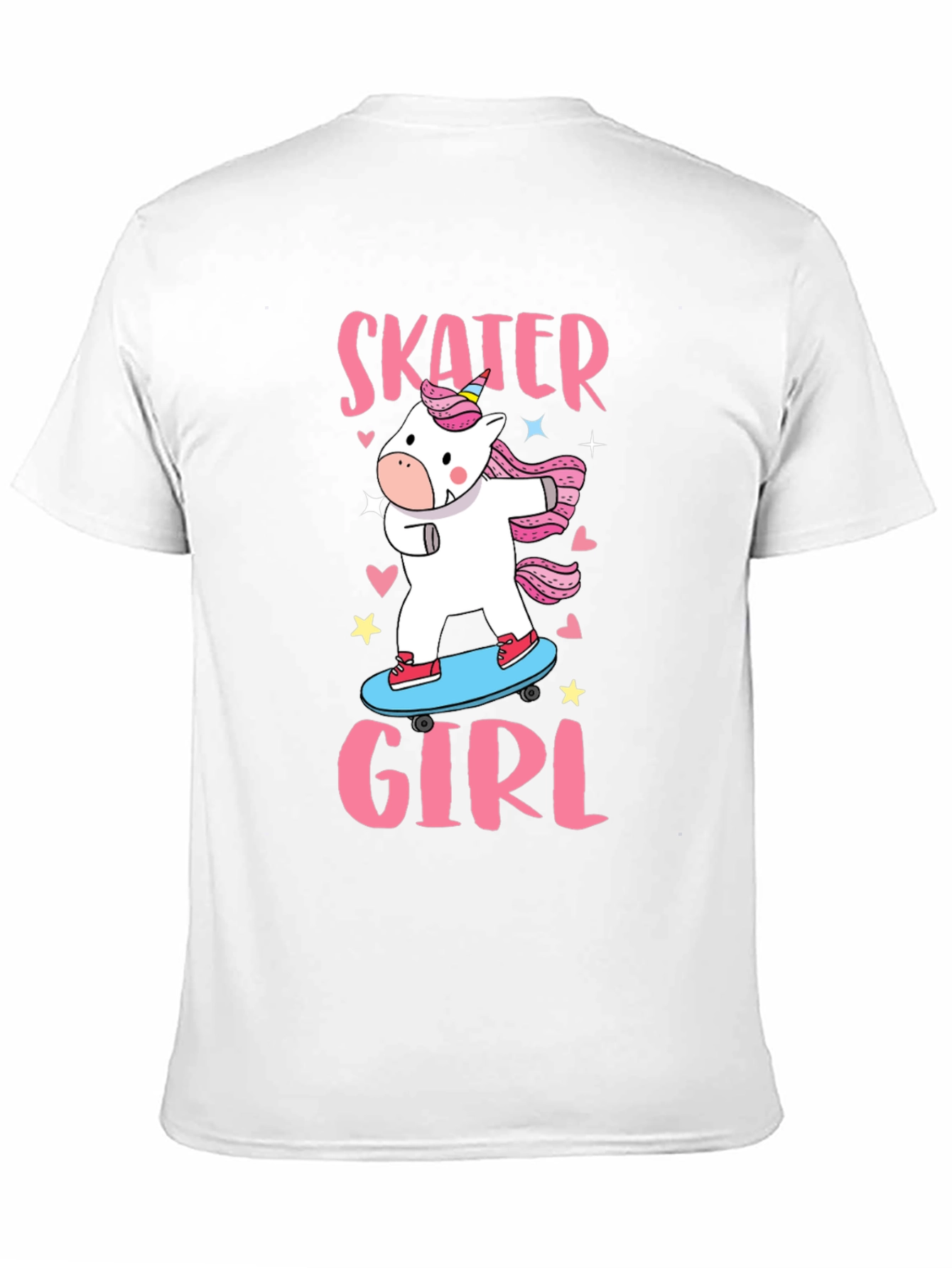 Black Skater Girl Unicorn T-Shirt - Cute Graphic Tee view 11