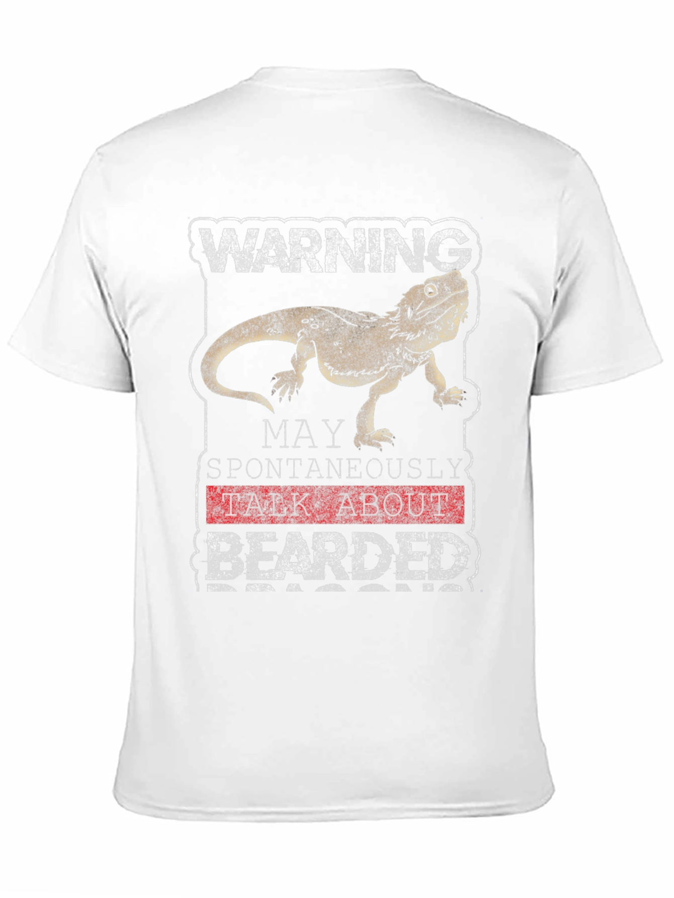 Black Warning May Spontaneously Talk About Bearded Dragons T-Shirt view 11