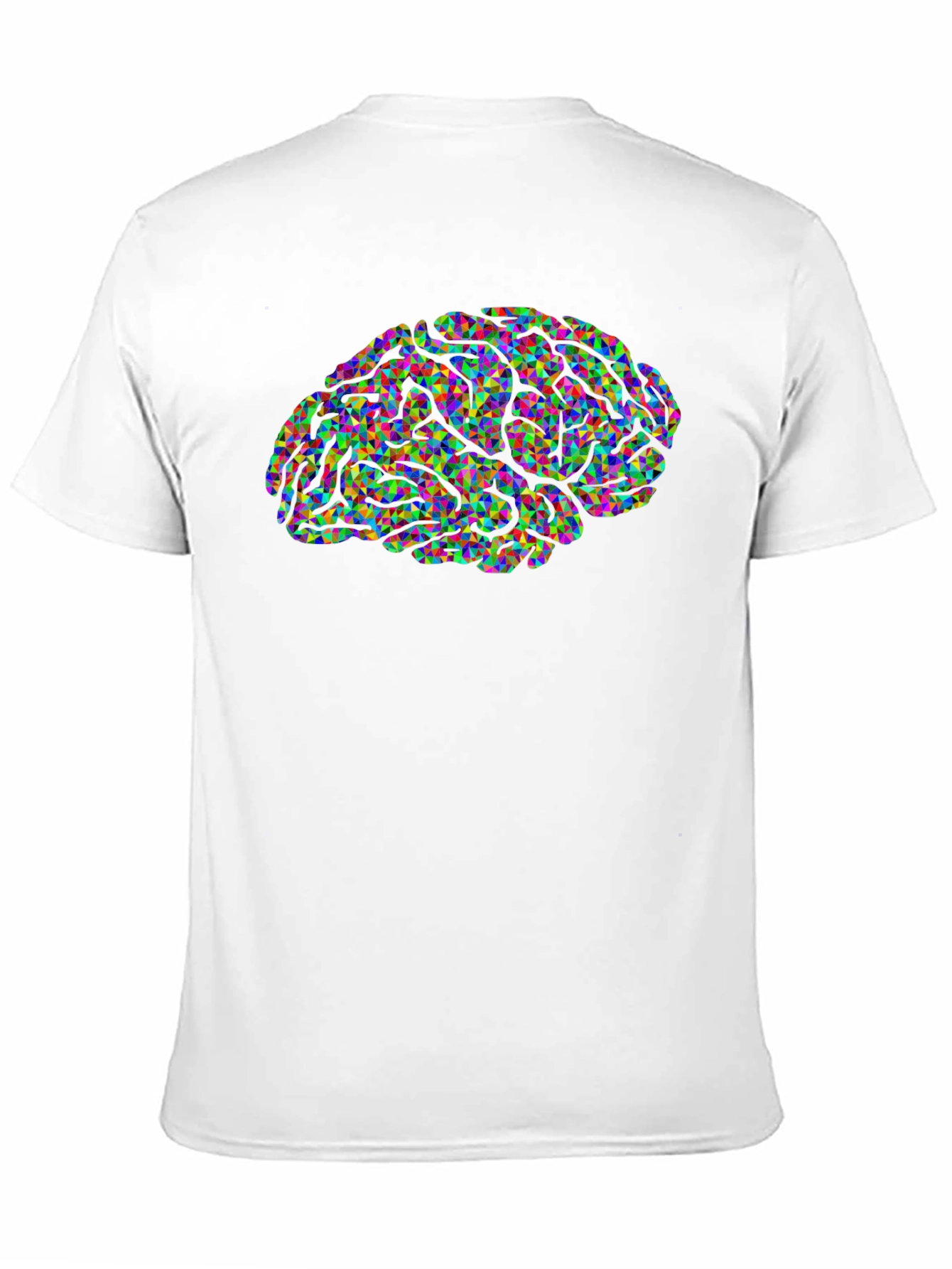 Black Abstract Brain Graphic Black T-Shirt view 11
