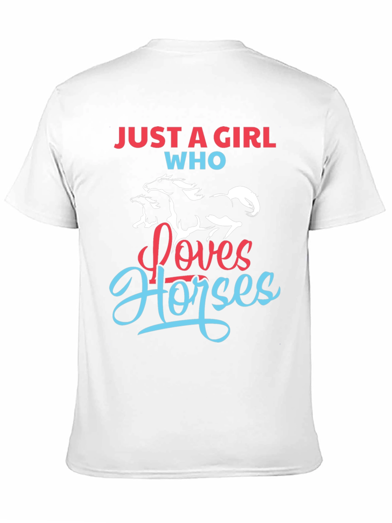 Black Just A Girl Who Loves Horses Graphic Tee view 11