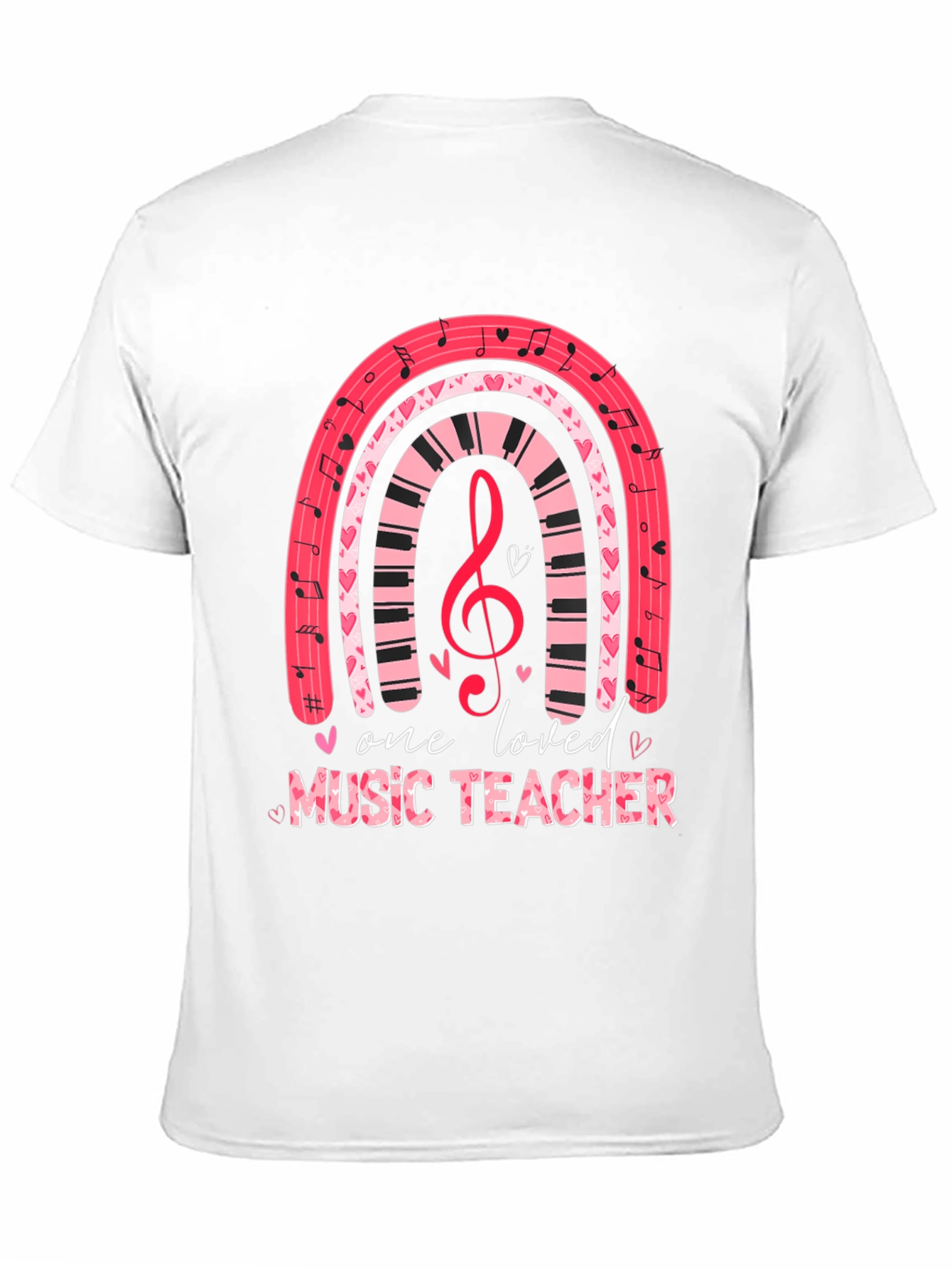 Black One Loved Music Teacher T-Shirt view 11