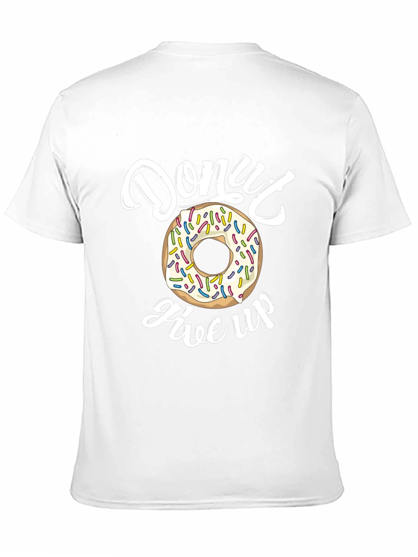 Black Donut Give Up T-Shirt - Unisex Motivational Tee view 11