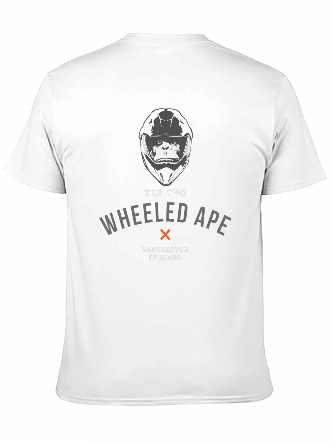 Black Two Wheeled Ape T-Shirt - Motorcycle Helmet Ape Design view 11