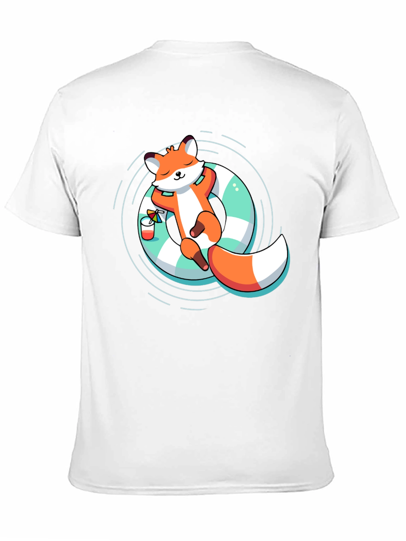 Black Cool Fox Summer Relax T-Shirt view 11