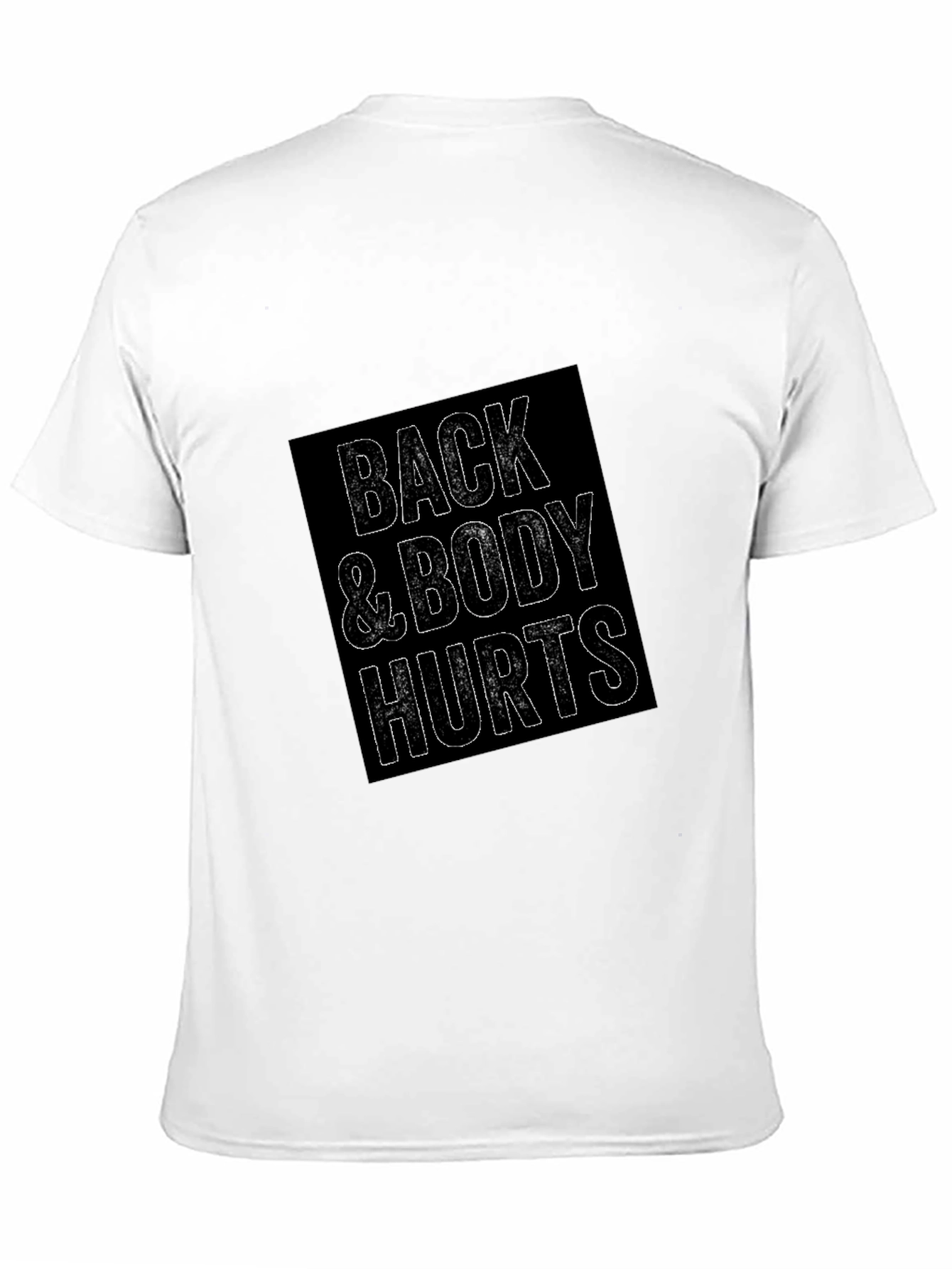 Black Back & Body Hurts Graphic Tee - Black view 11