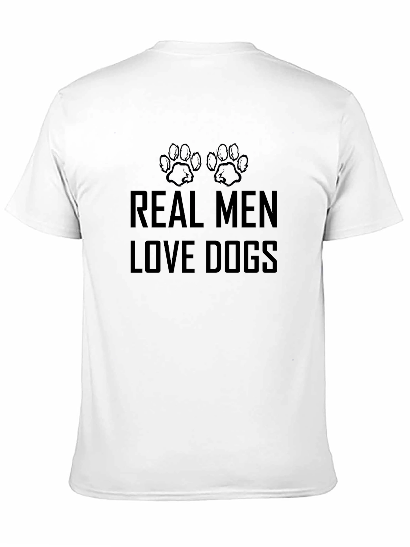 Black Real Men Love Dogs Black Graphic Tee view 11