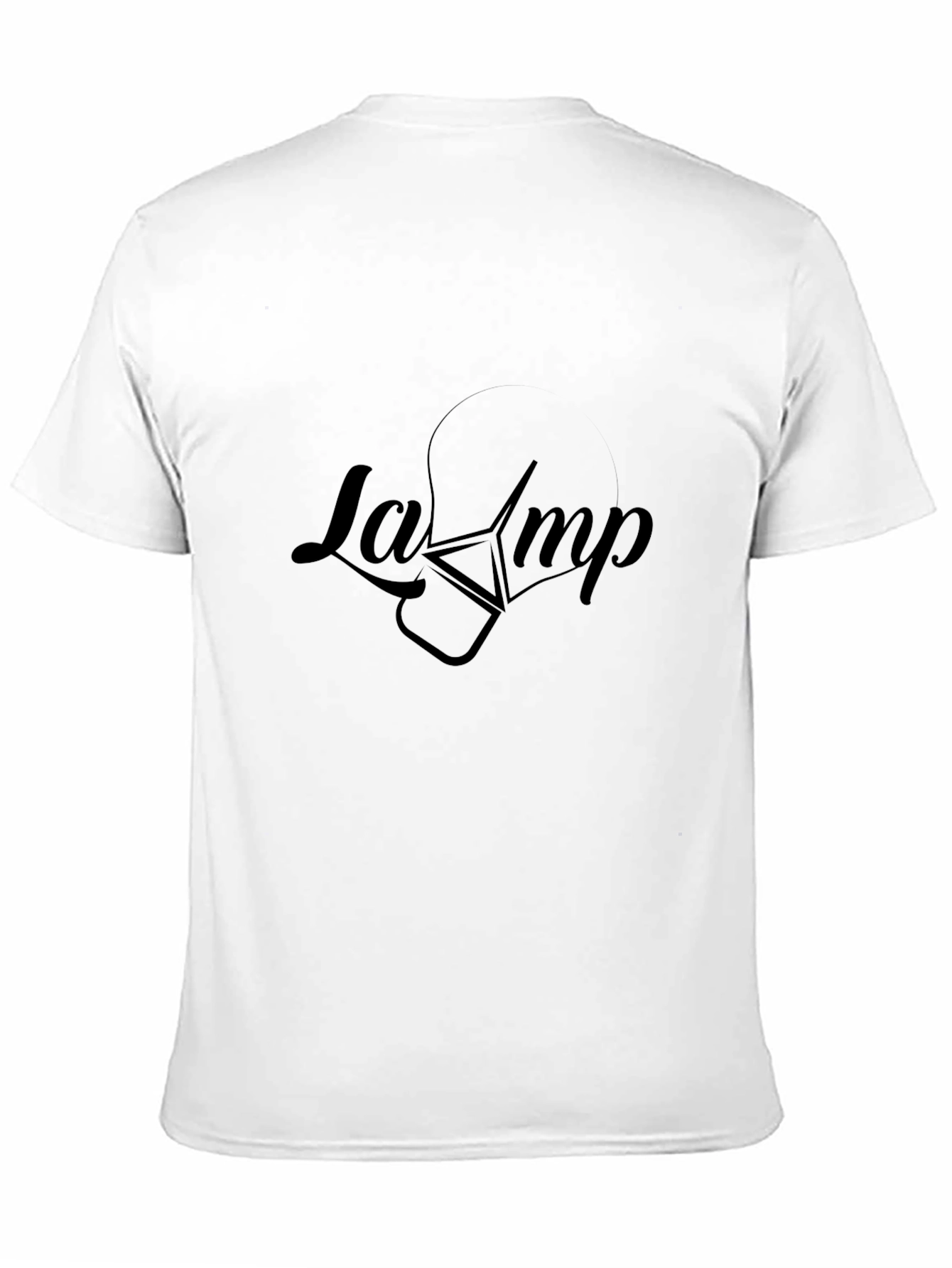 Black Modern Lamp Graphic Black T-Shirt view 11