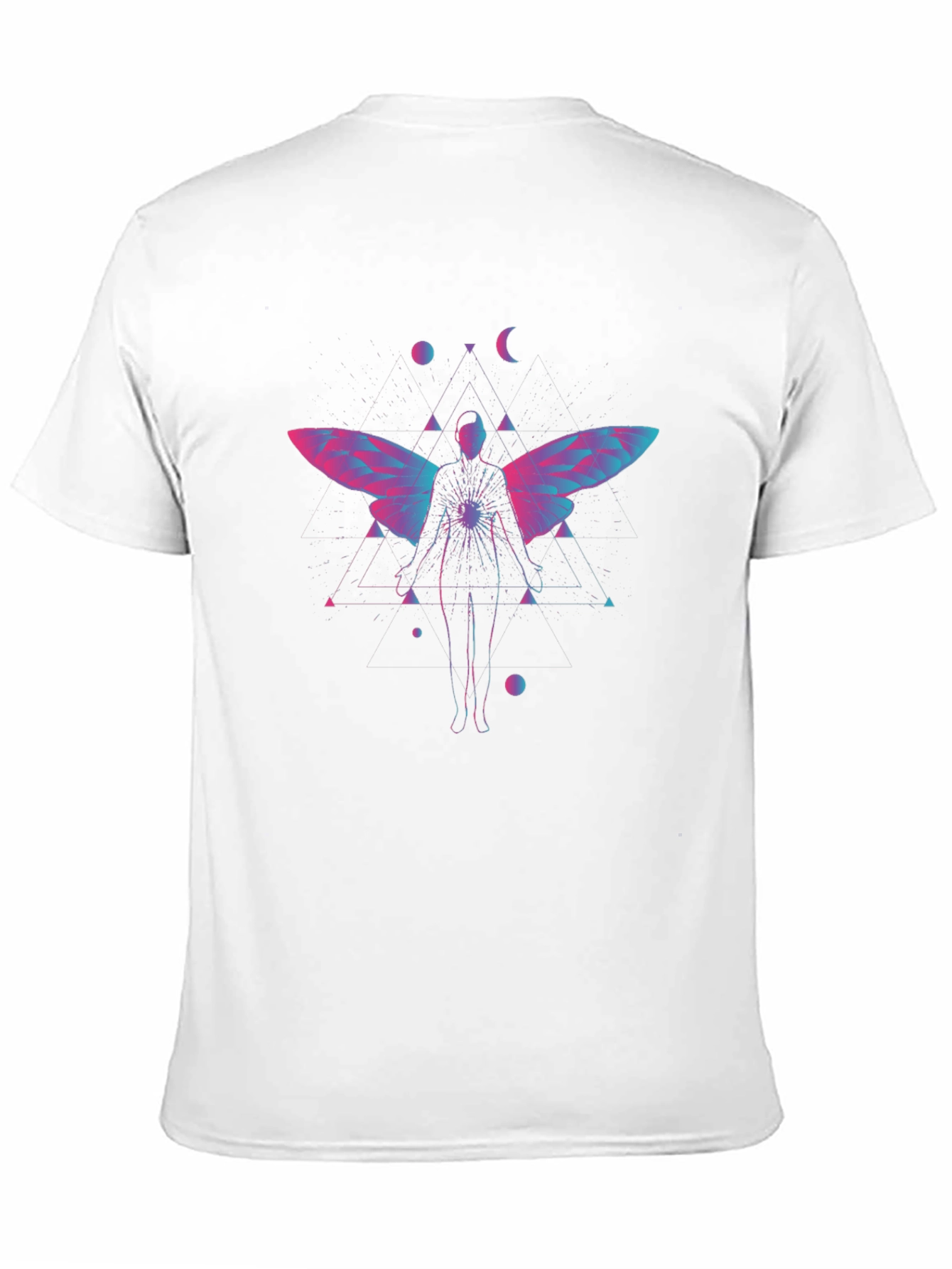 Black Geometric Fairy Graphic Tee - Black view 11