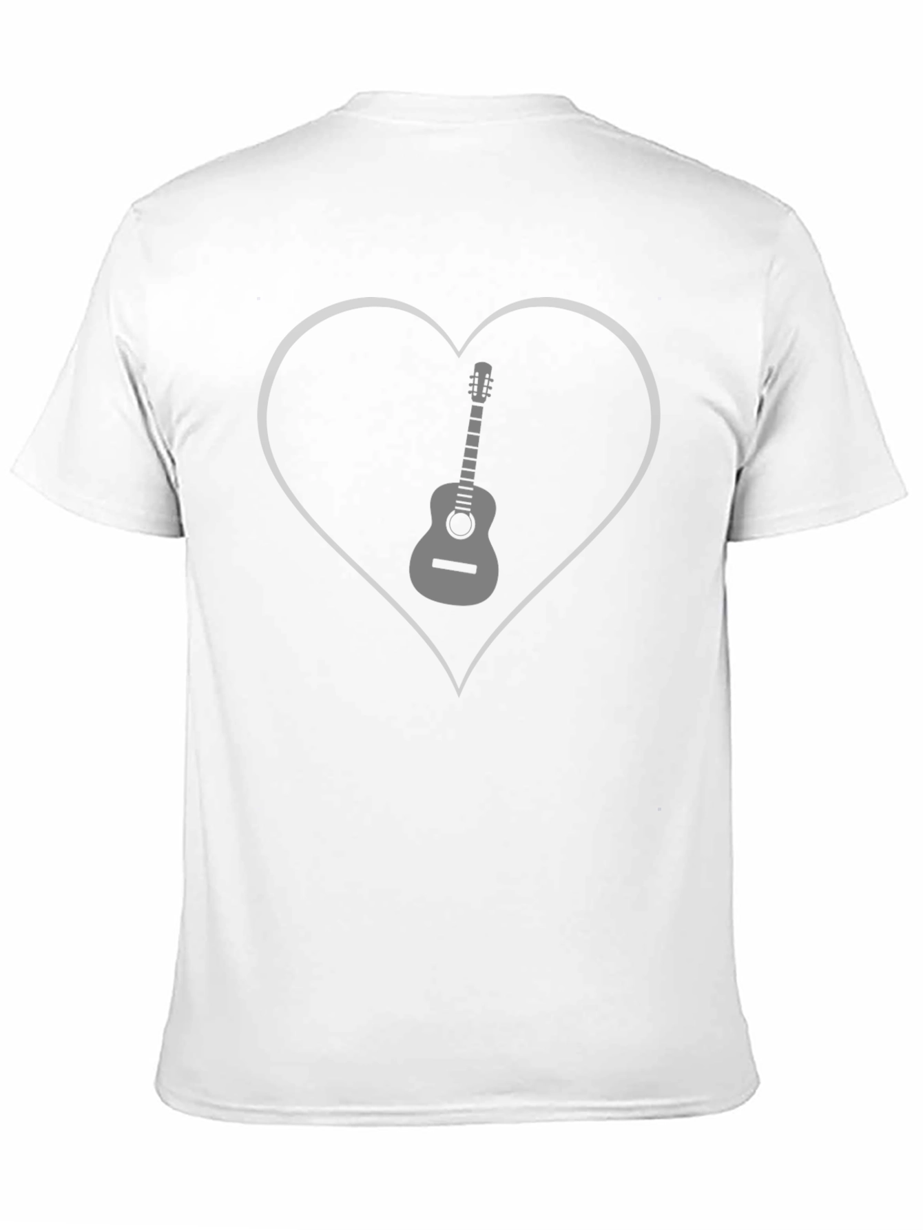 Black Guitar Heart Graphic Tee - Music Lover T-Shirt view 11