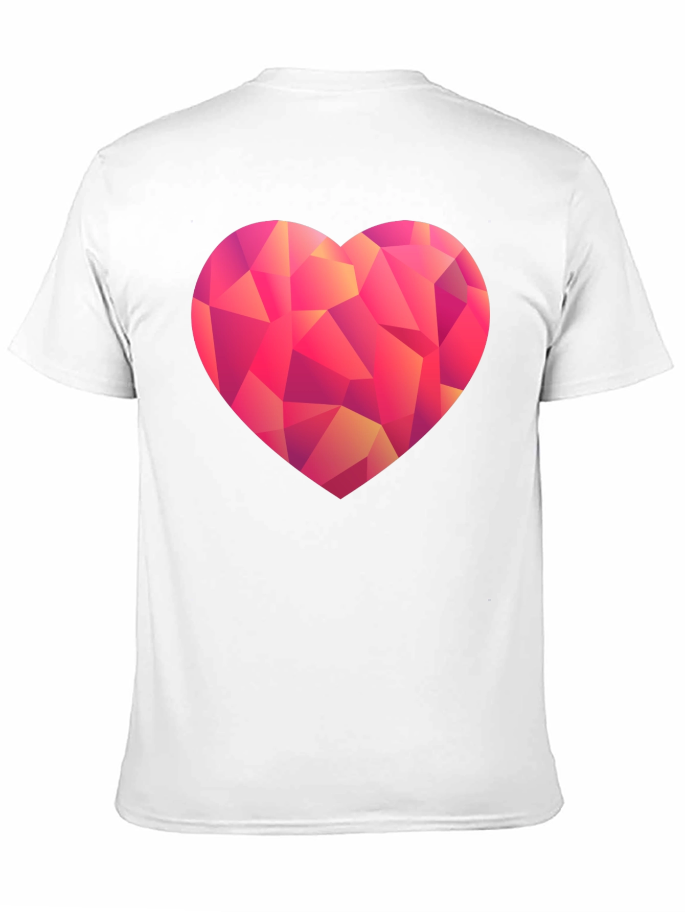 Black Geometric Heart Graphic T-Shirt - Black view 11