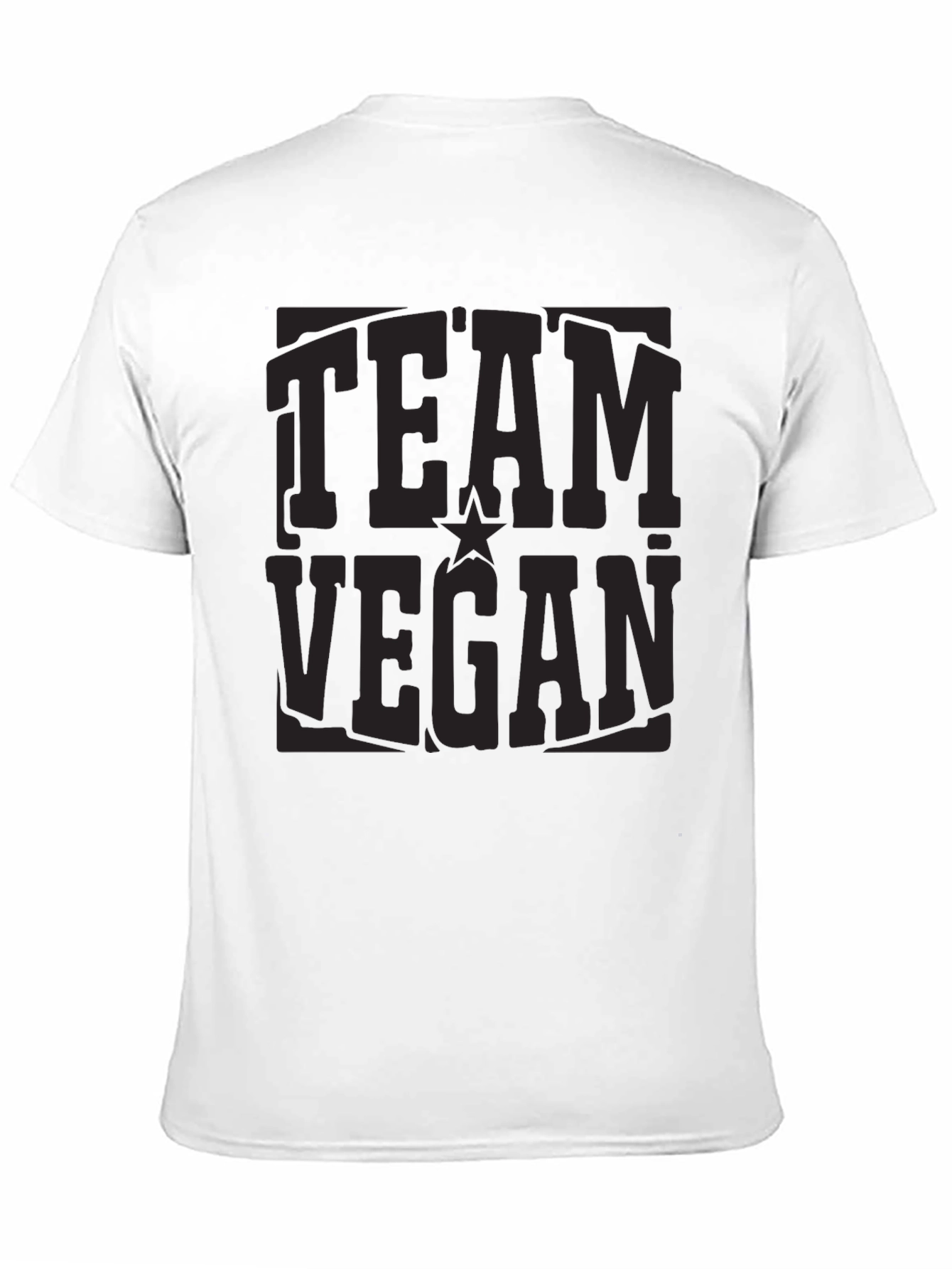 Black Team Vegan Black Crewneck T-Shirt view 11