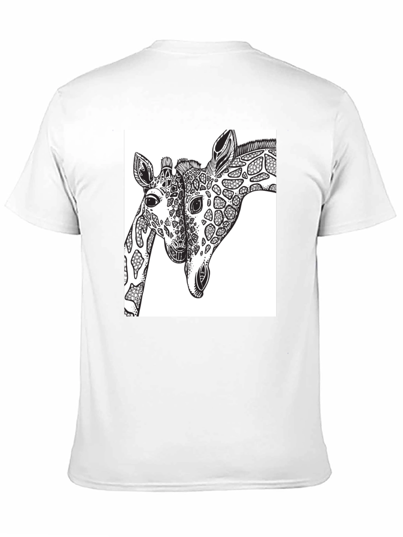 Black Giraffe Print Black T-Shirt - Stylish Unisex Tee view 11