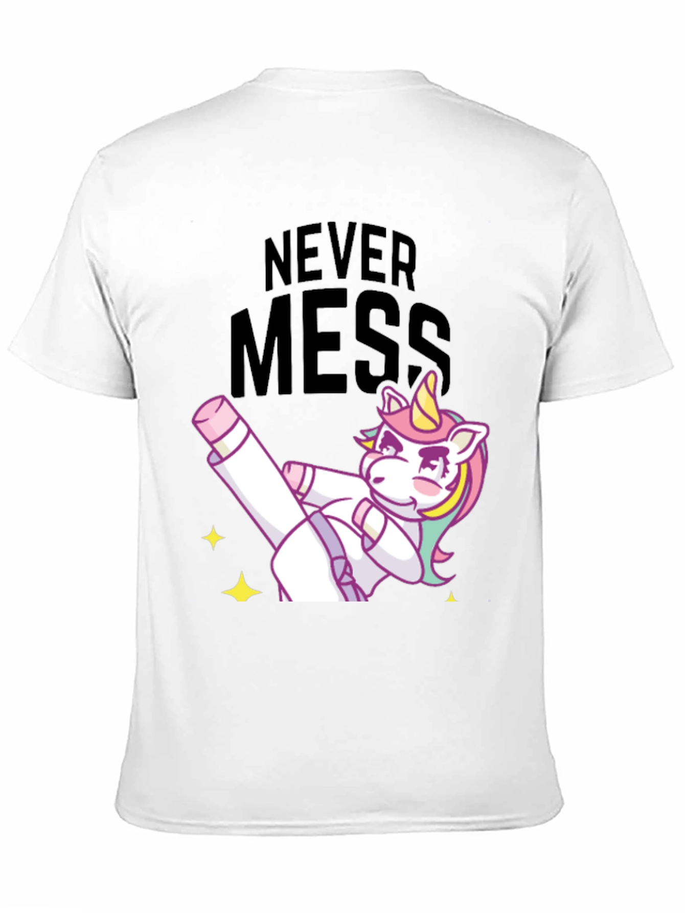Black Never Mess With Unicorn Funny T-Shirt view 11