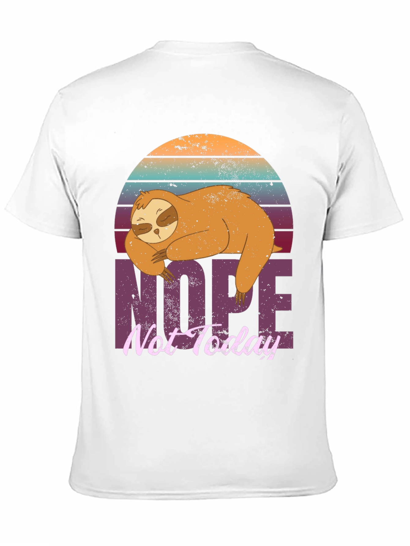 Black Sloth Nope Not Today Graphic T-Shirt view 11