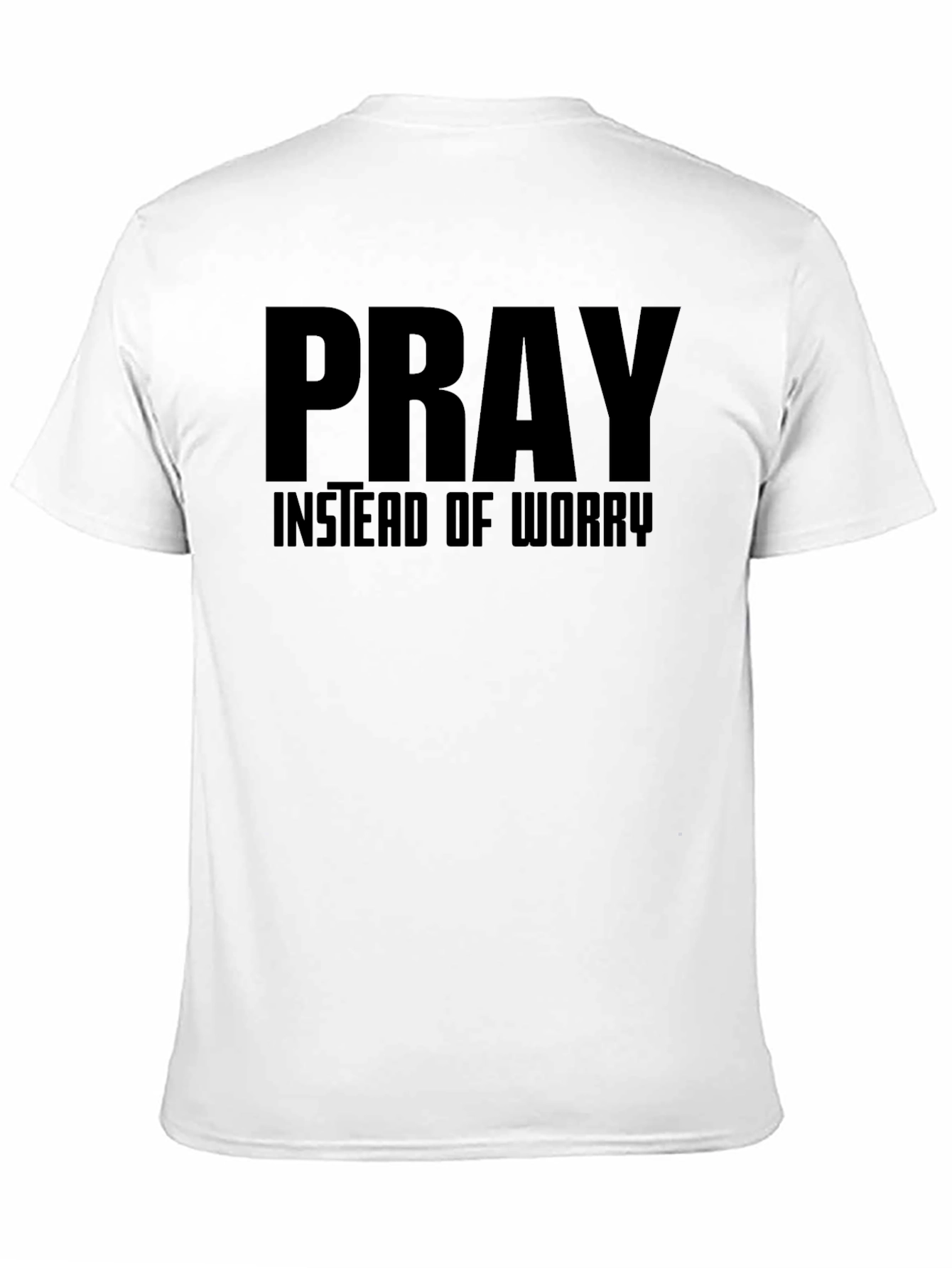 Black Pray Instead of Worry Graphic T-Shirt view 11