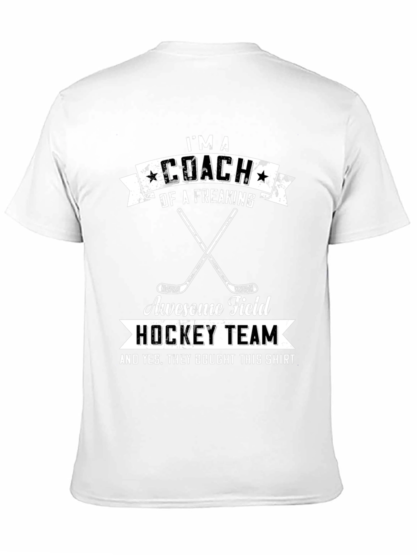 Black Funny Coach Hockey T-Shirt - Awesome Field Hockey Team Tee view 11