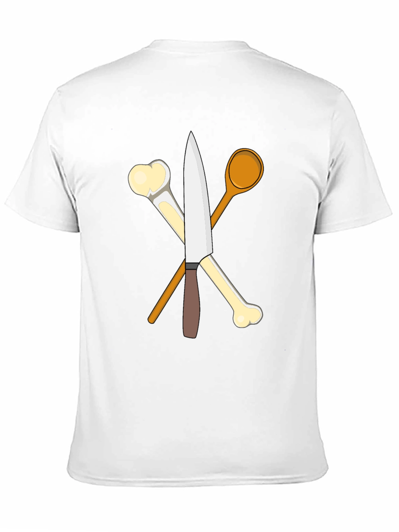 Chef's Knife, Bones, and Spoon Black T-Shirt - 11