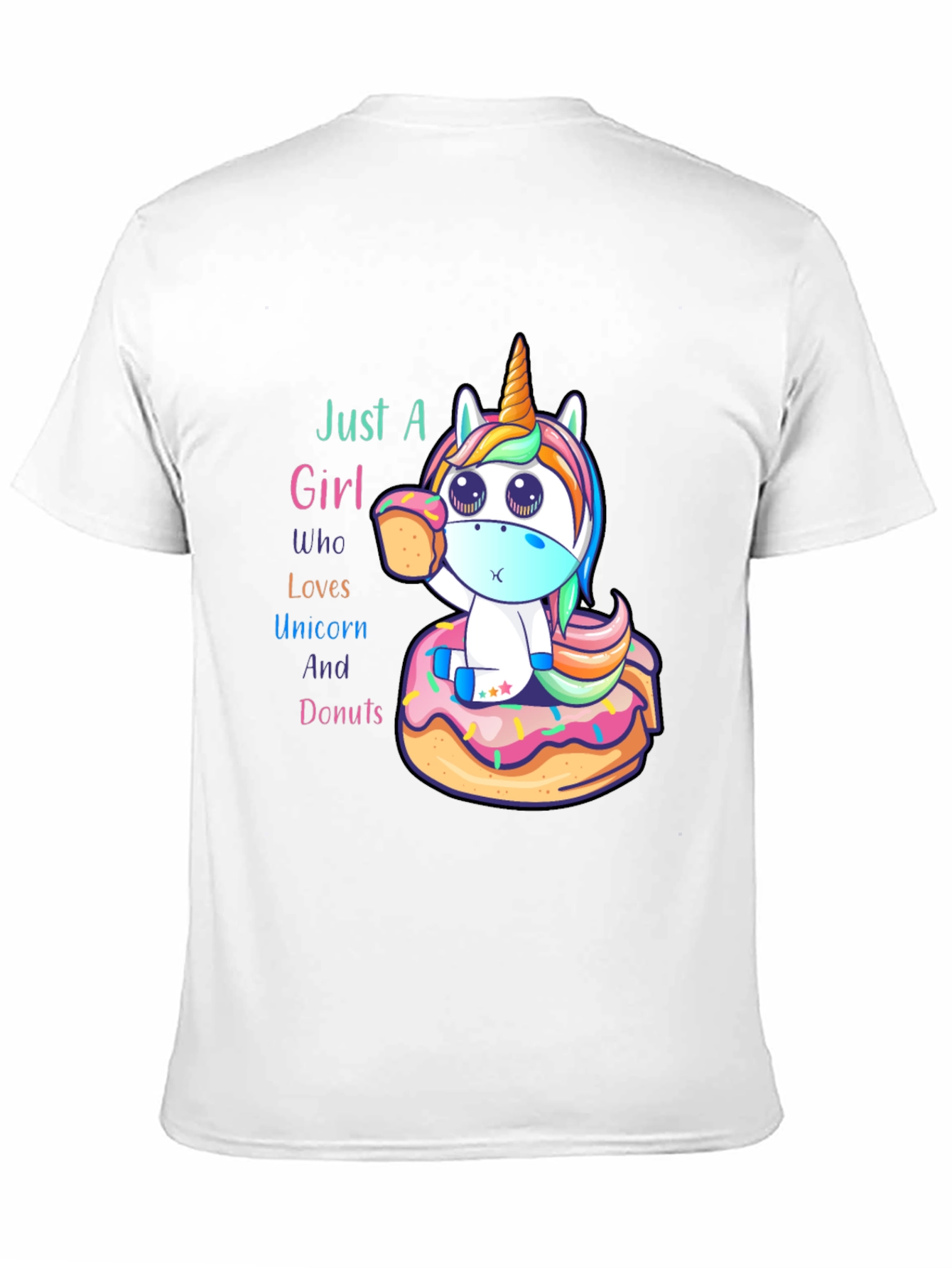 Black Unicorn & Donuts Graphic T-Shirt view 11