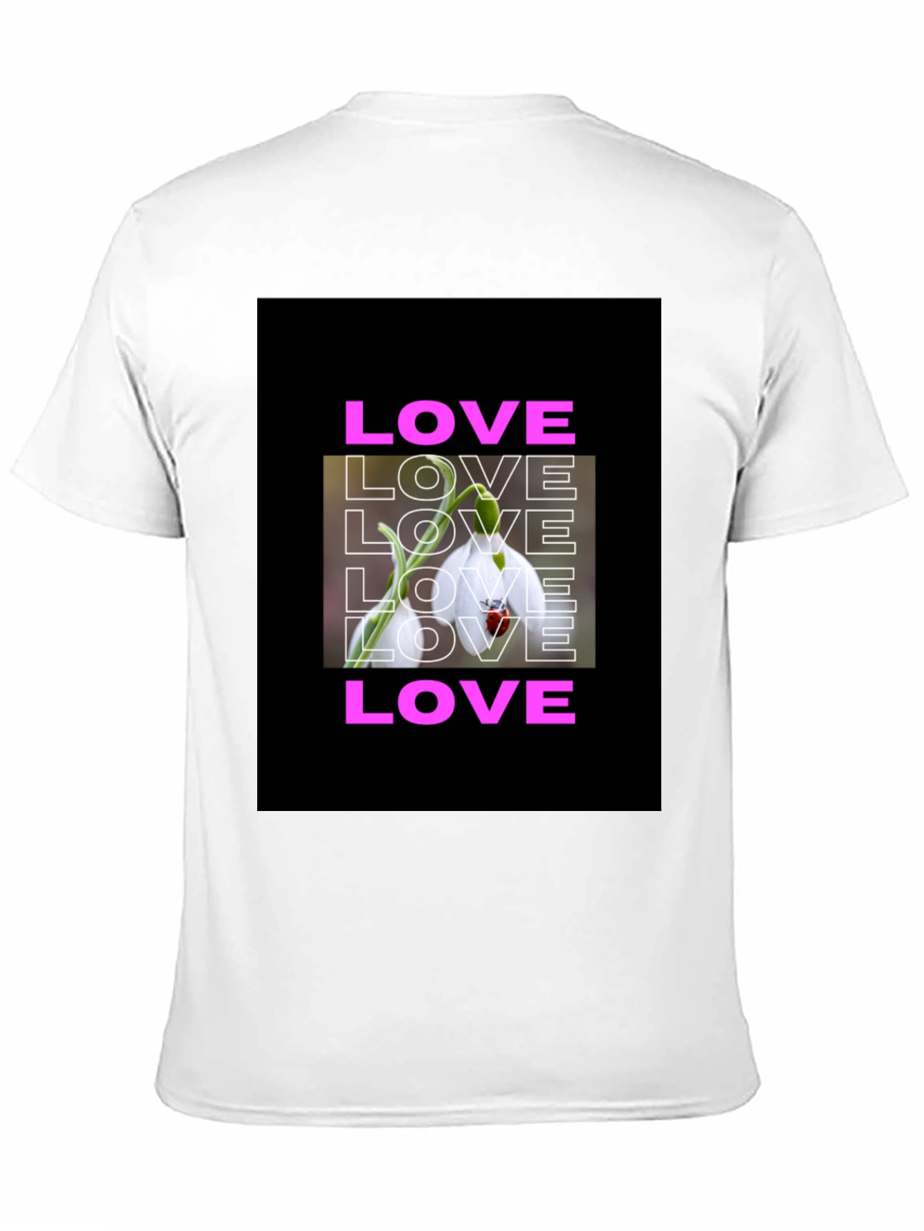 Black Love Flower Graphic T-Shirt - Black view 11