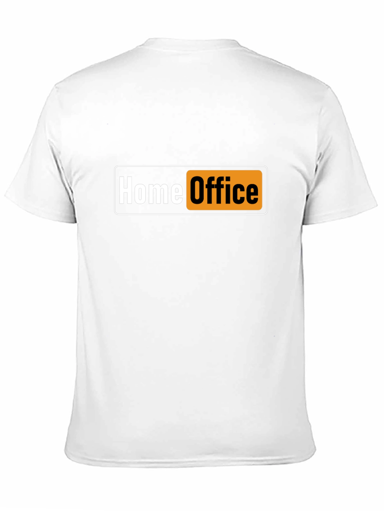 Black Home Office Funny Black T-Shirt view 11
