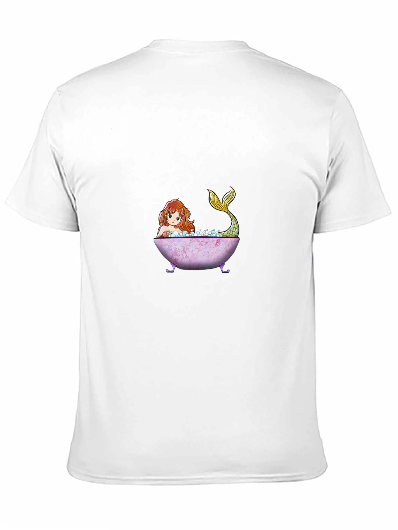 Black Mermaid Bathtub Graphic T-Shirt view 11