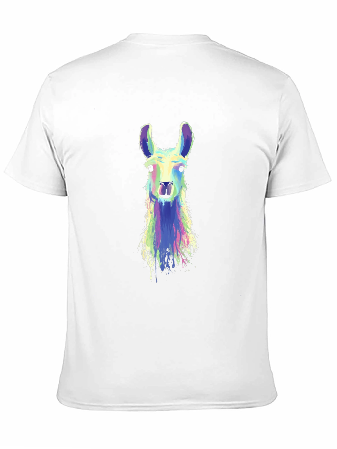 Black Llama Art Graphic Tee - Cool Animal Shirt view 11