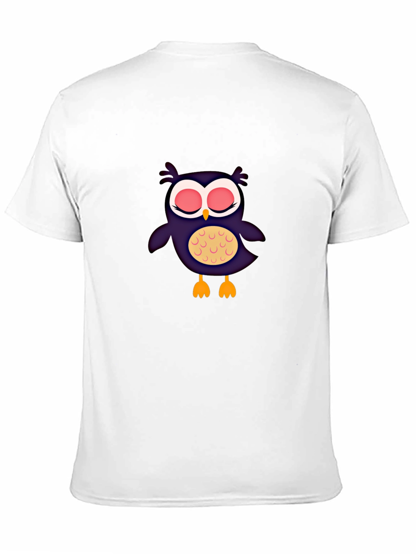 Black Cute Cartoon Owl Graphic Print T-Shirt view 11