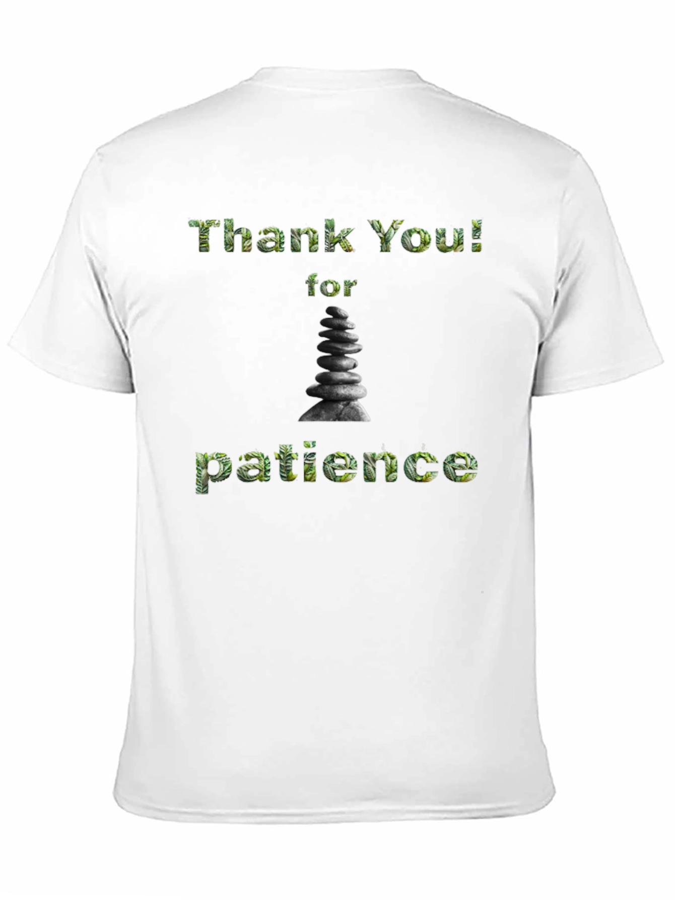 Black Thank You for Patience Zen Stone T-Shirt view 11