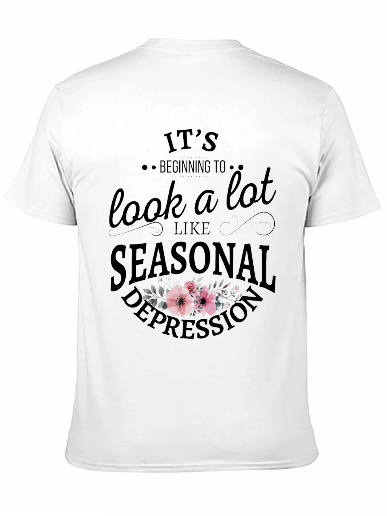 Black Seasonal Depression Graphic T-Shirt view 11