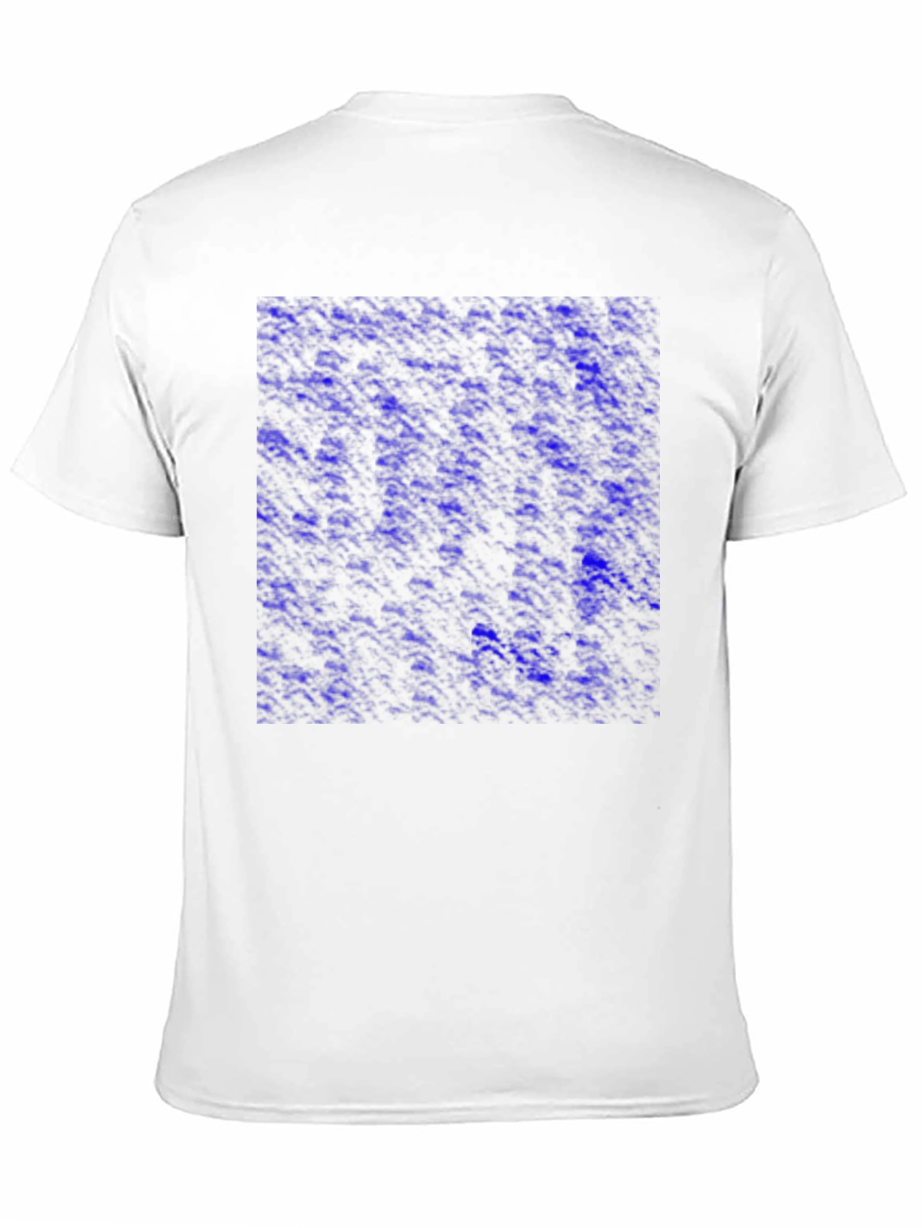 Black Abstract Blue Pattern Men's Black T-Shirt view 11