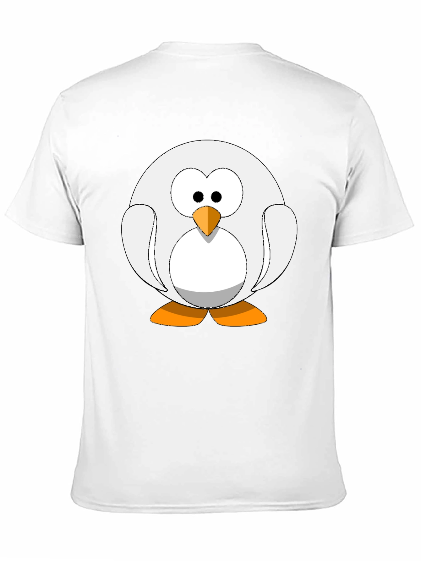 Black Cartoon Penguin Graphic Tee - Black Cotton Blend Shirt view 11