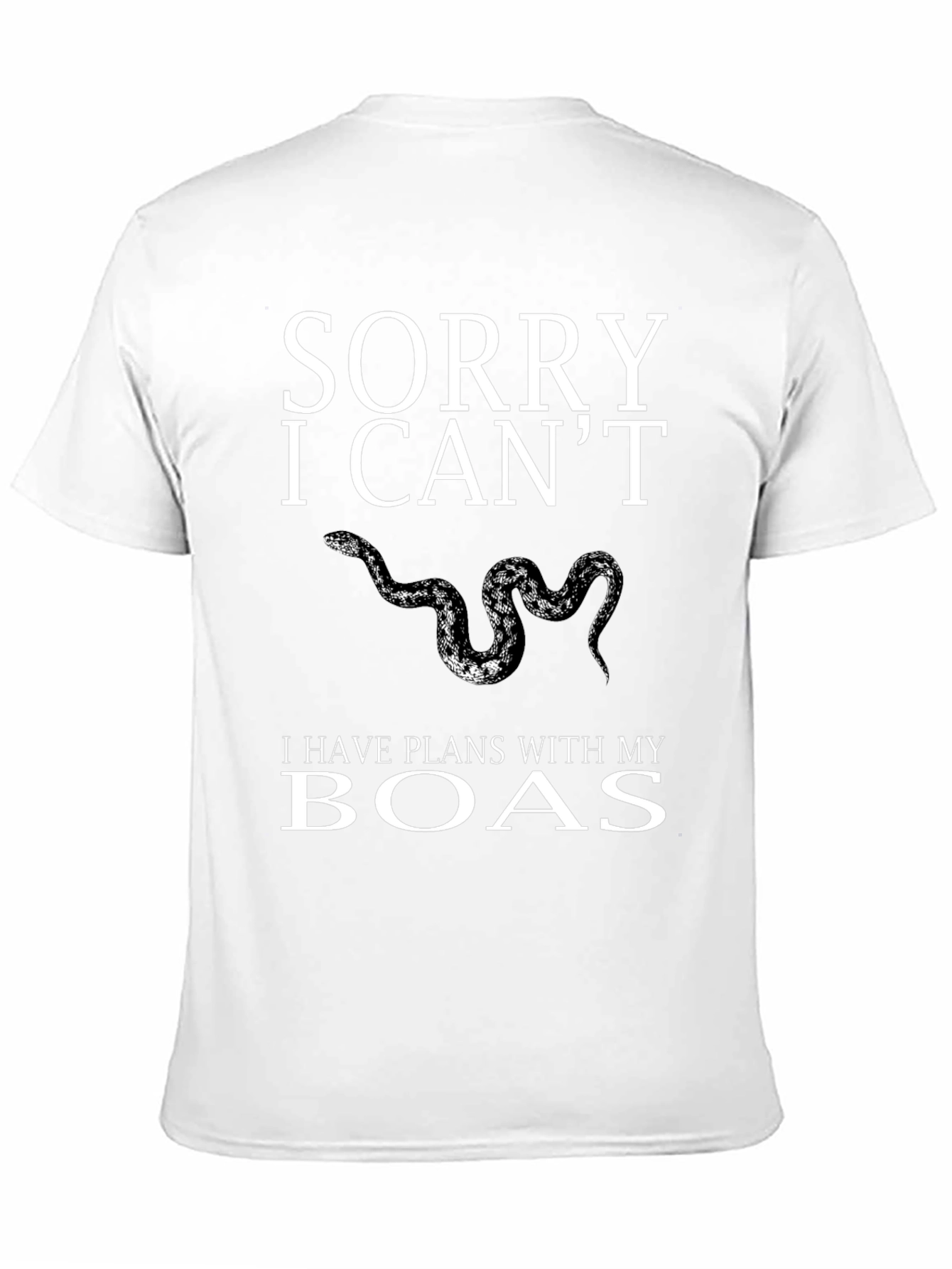 Black Sorry, I Can't Boas T-Shirt view 11
