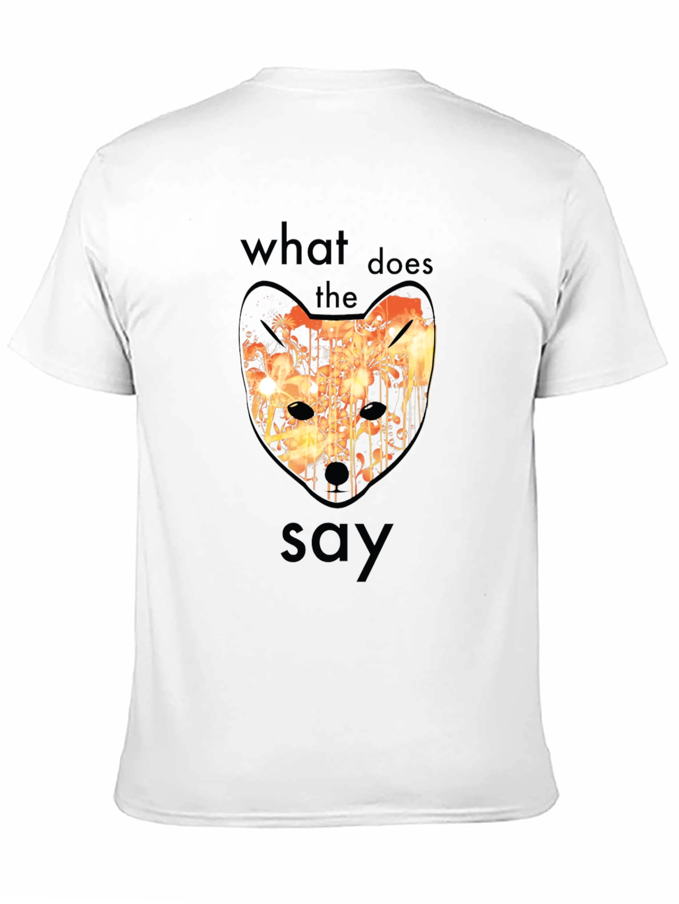Black Fox Says T-Shirt - Unique Design view 11