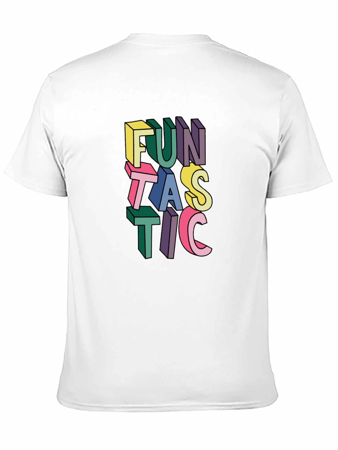Black Fun Tastic Graphic T-Shirt - Bold Colorful Design view 11