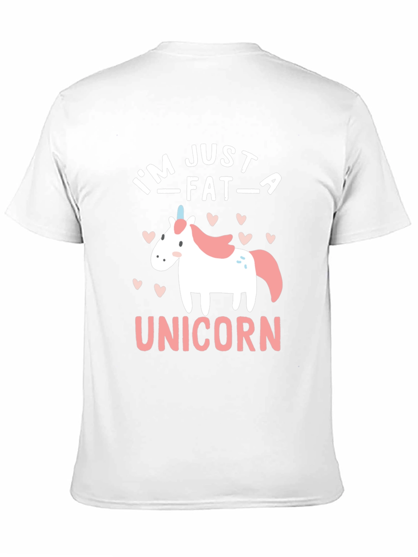 Black I'm Just A Fat Unicorn Graphic T-Shirt view 11
