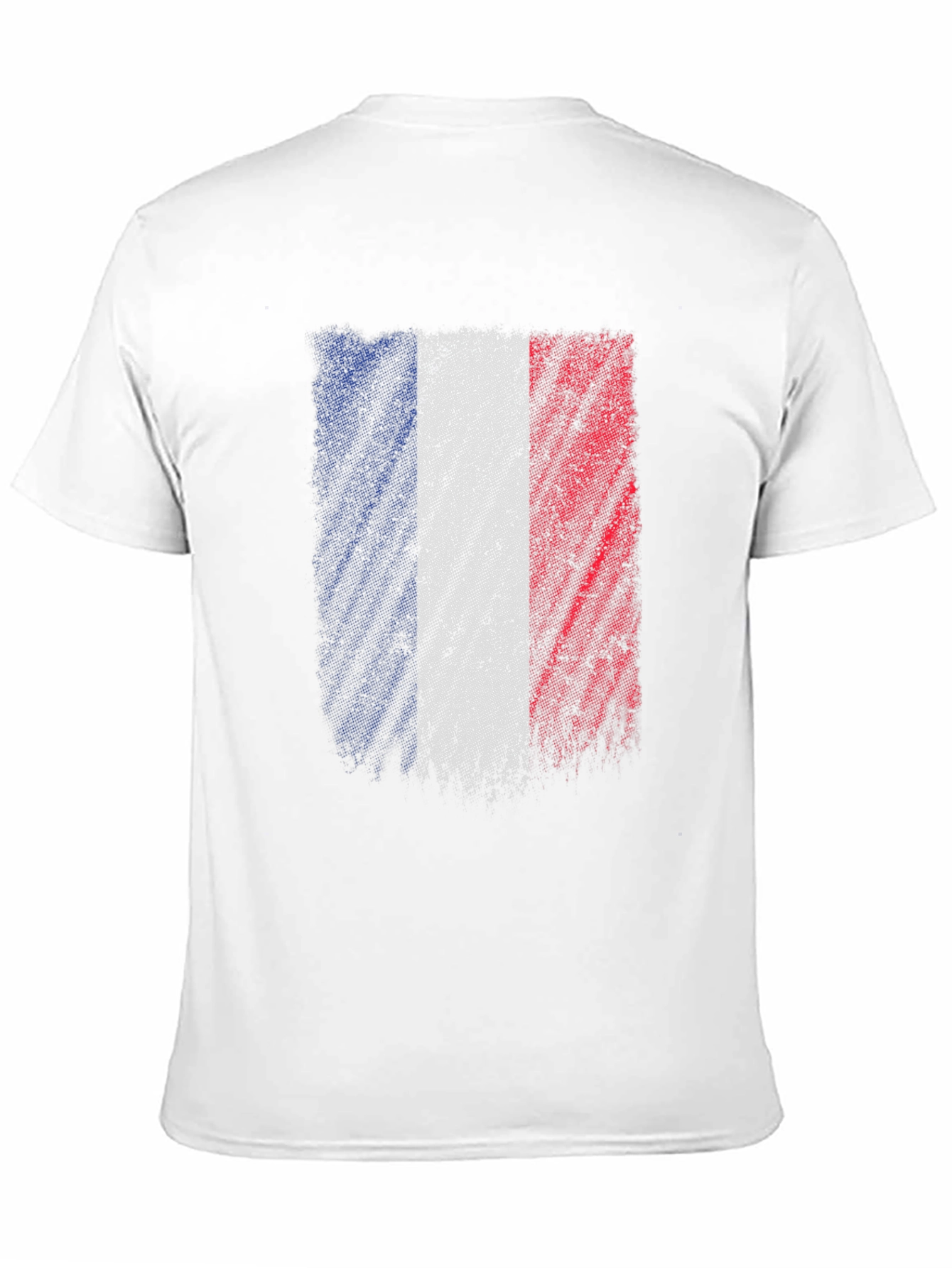 Black France Flag Graphic T-Shirt - Distressed Design view 11