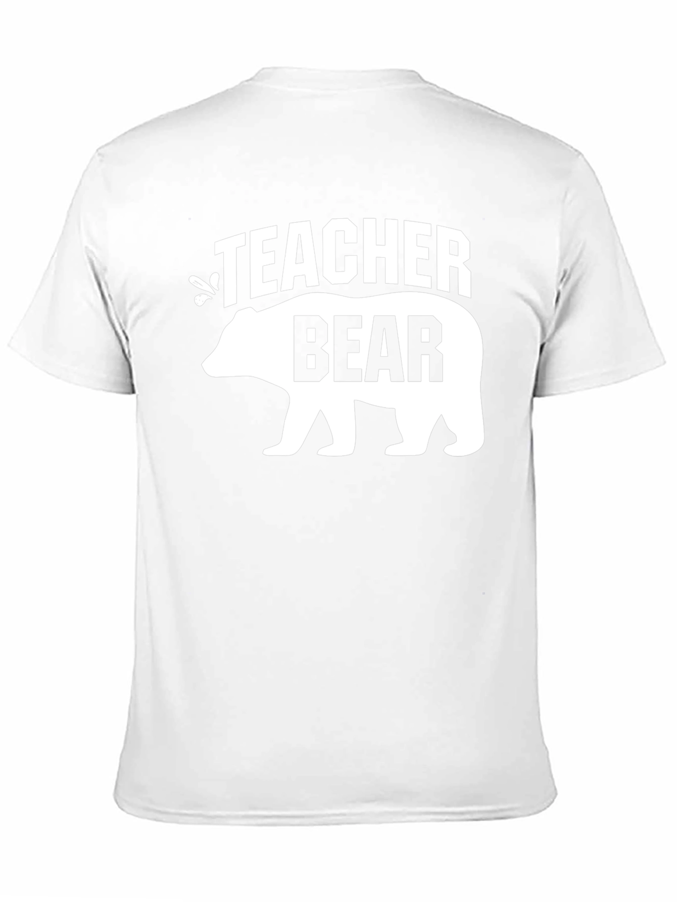 Black Teacher Bear Graphic T-Shirt - Black Crew Neck view 11