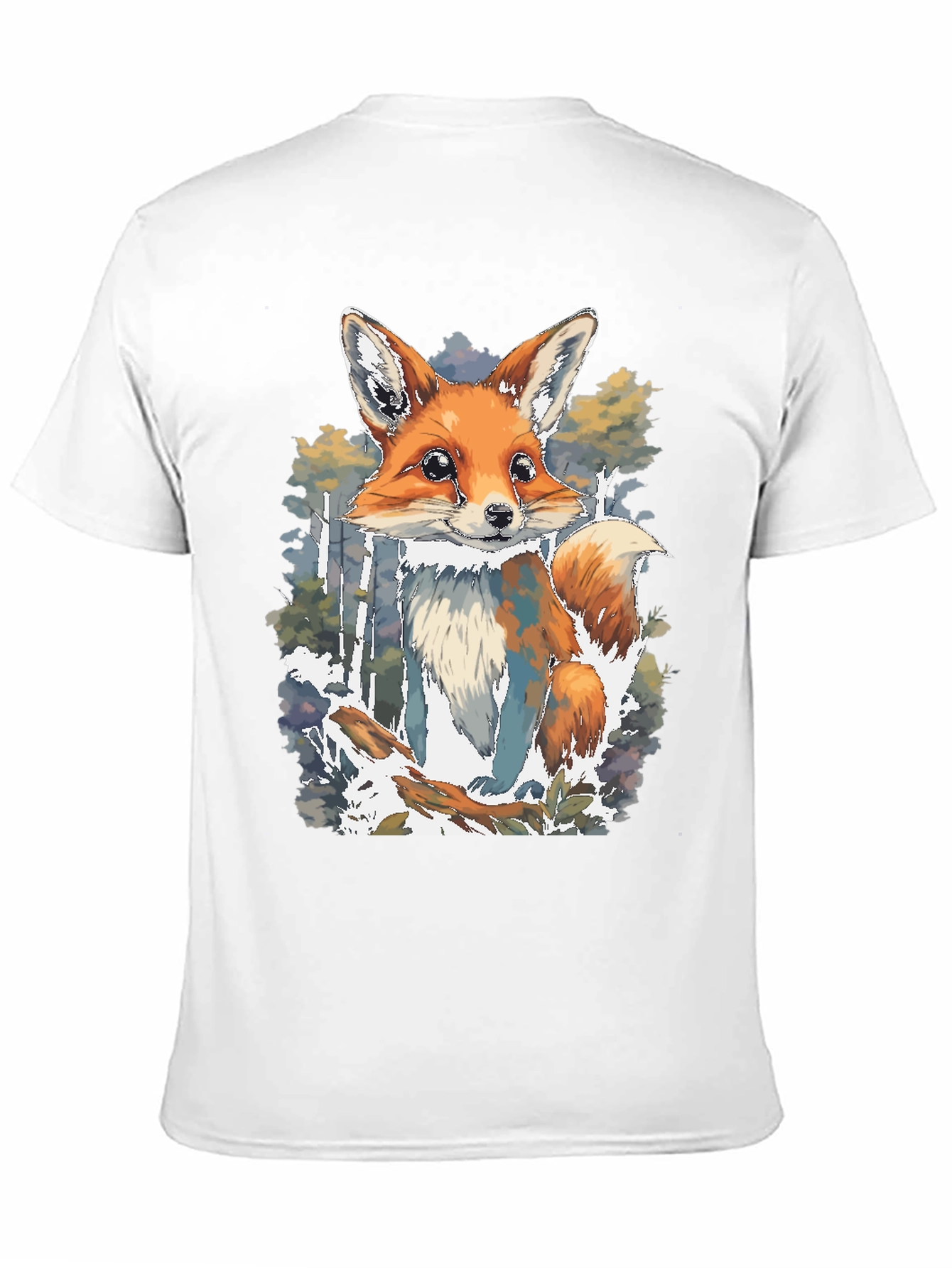 Black Fox Graphic Print Black T-Shirt view 11