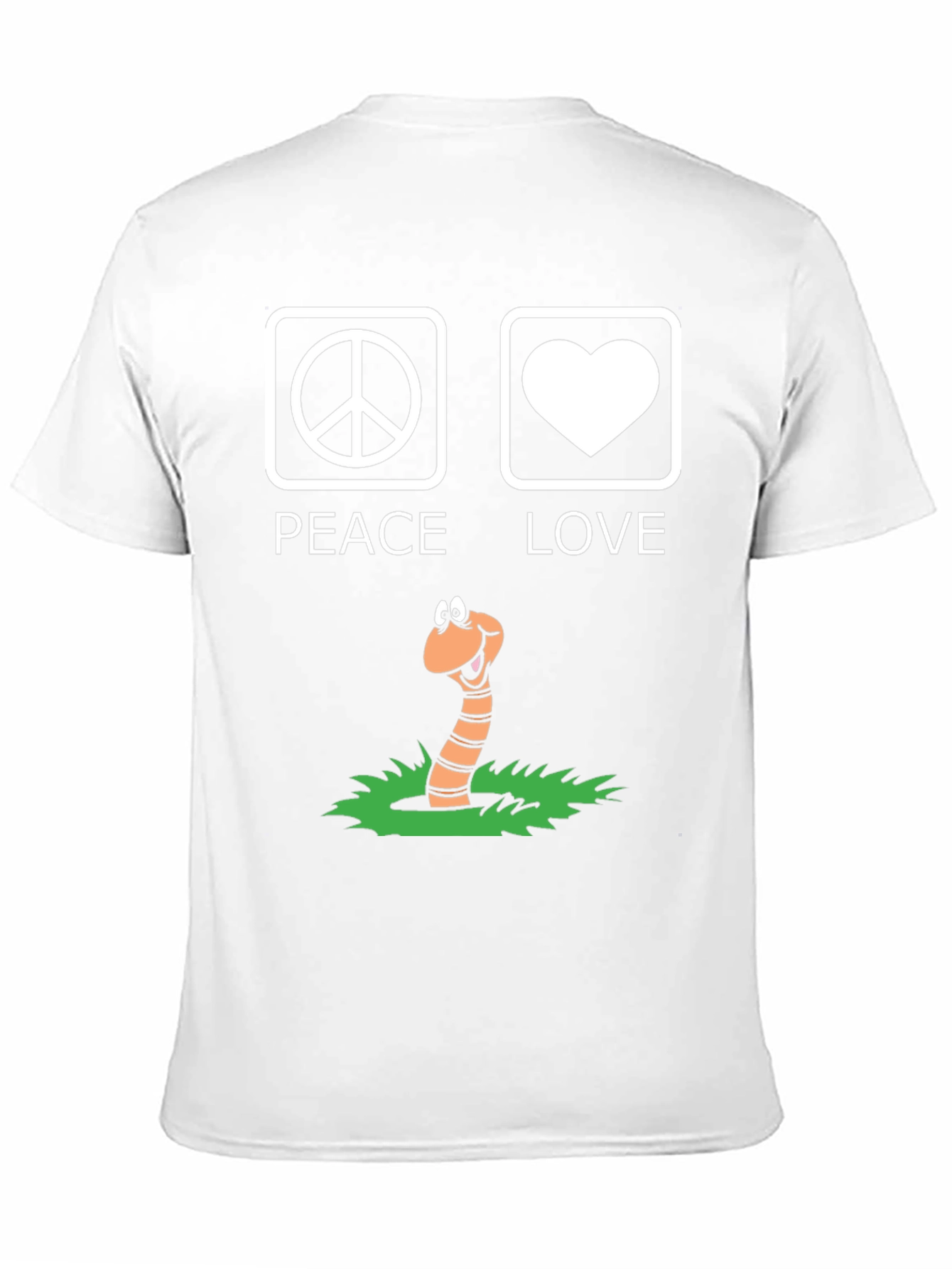 Black Peace Love Worm Black Graphic Tee view 11