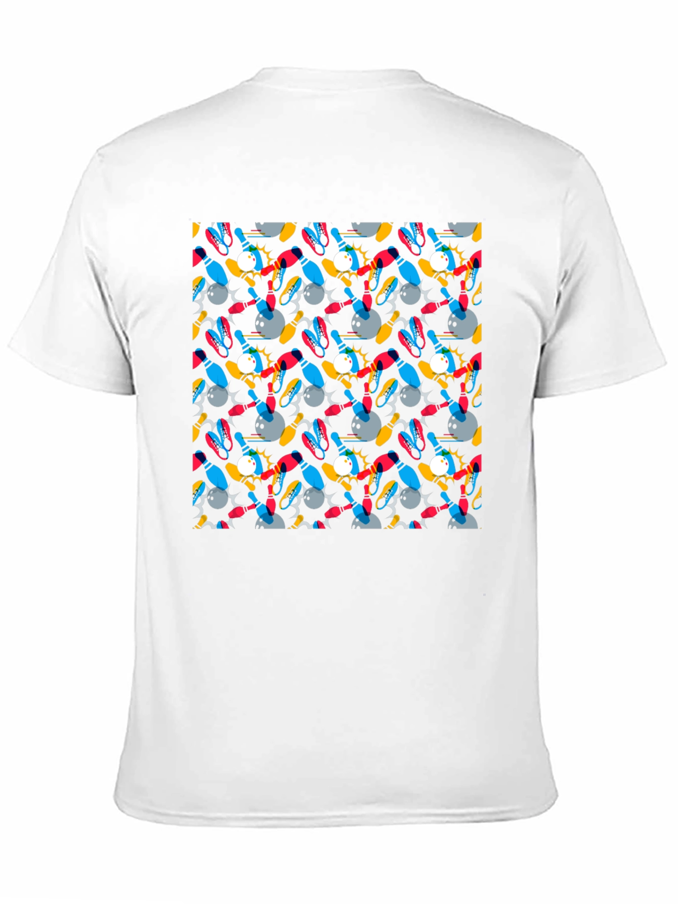 Black Bowling Strike T-Shirt - Funky Pattern Tee view 11