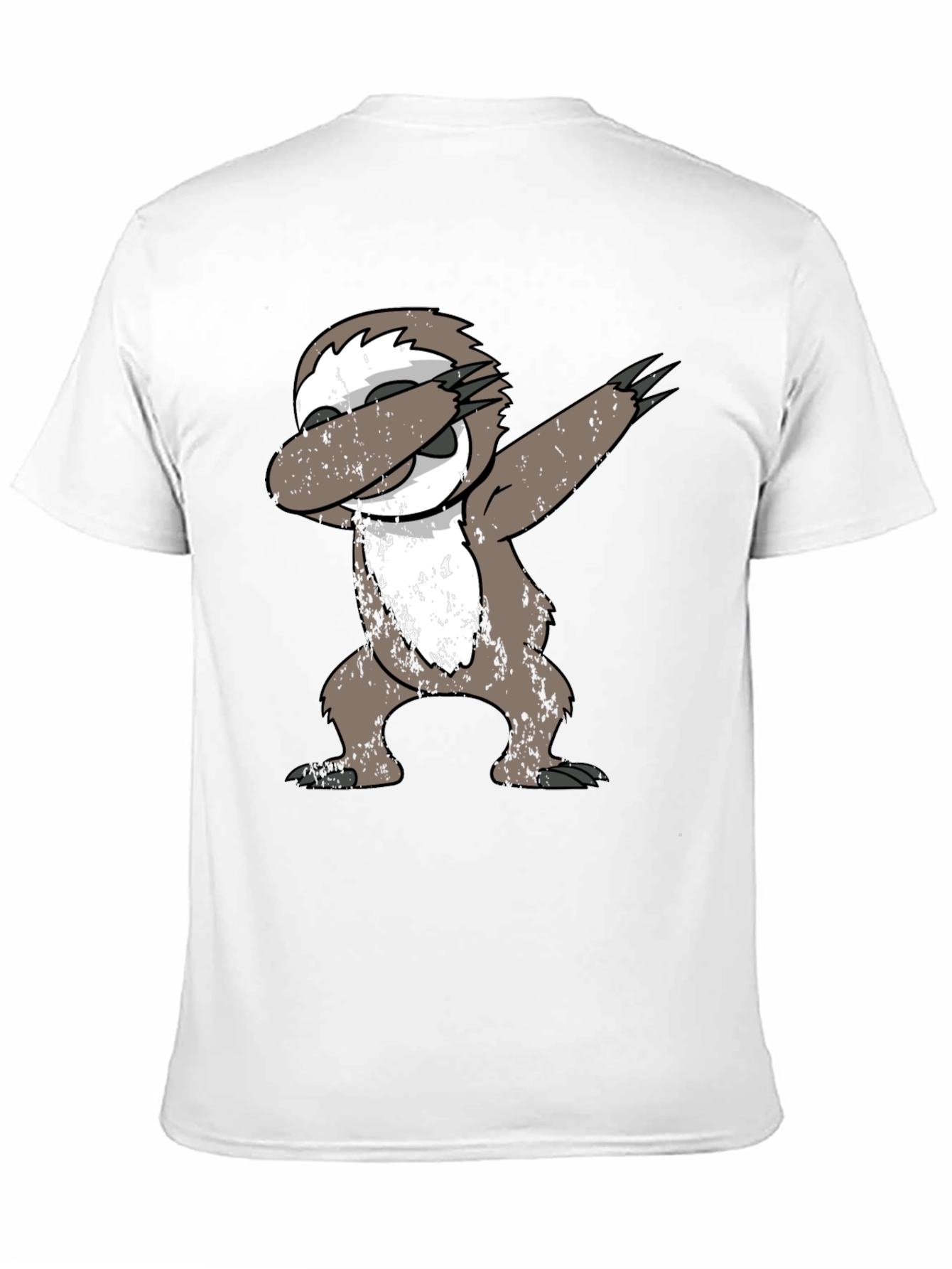Black Dabbing Sloth Black T-Shirt view 11