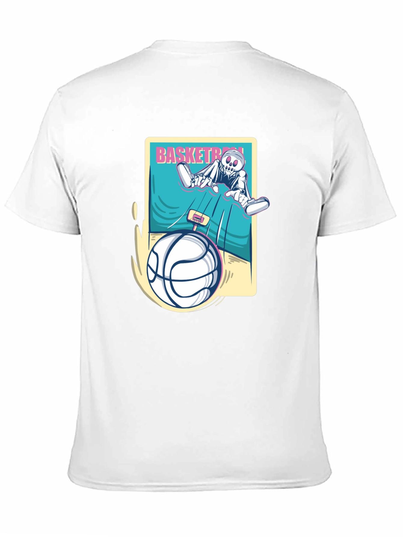 Black Skeleton Basketball Graphic Tee view 11