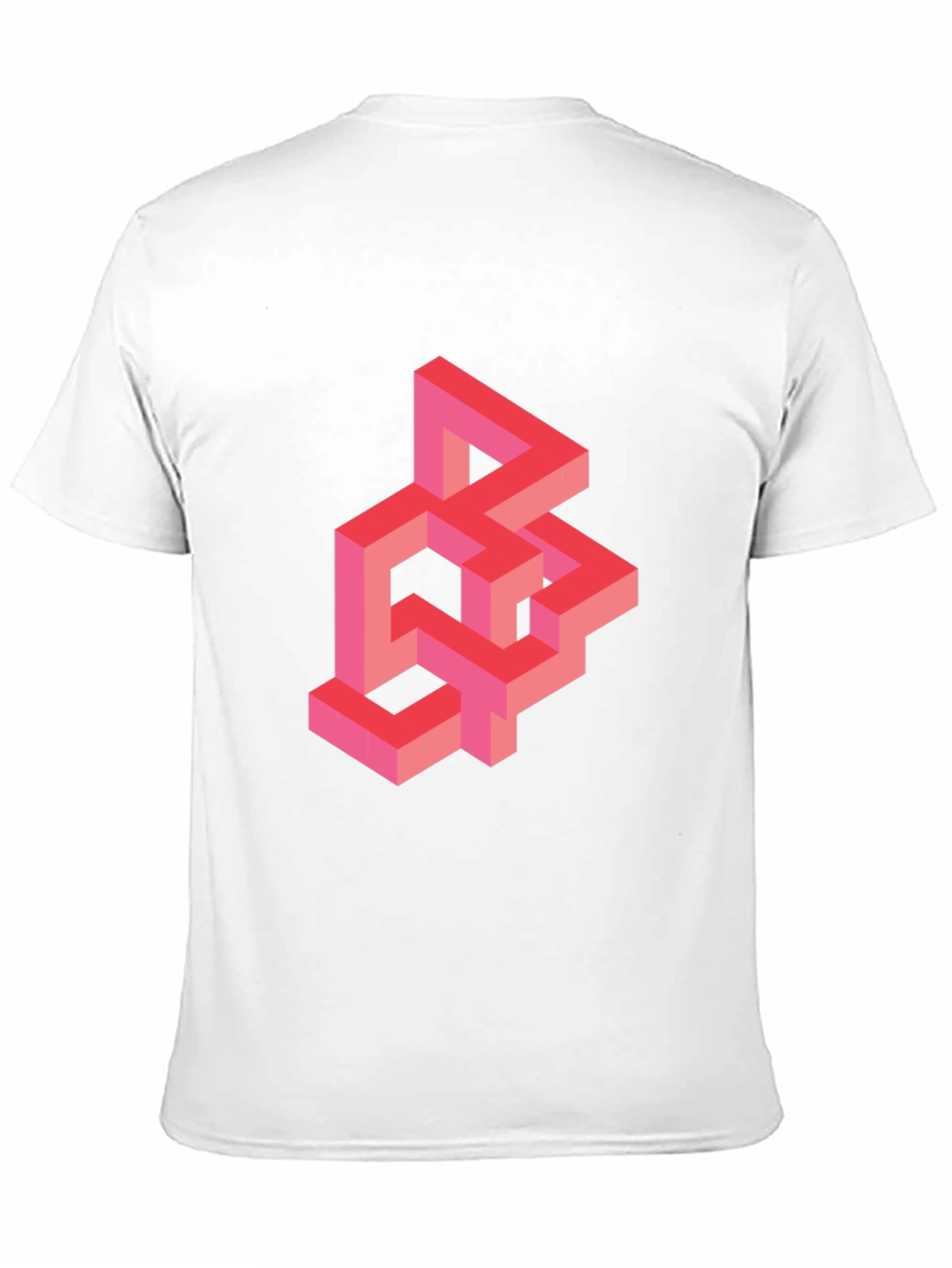 Black Geometric Illusion T-Shirt - Abstract Design view 11
