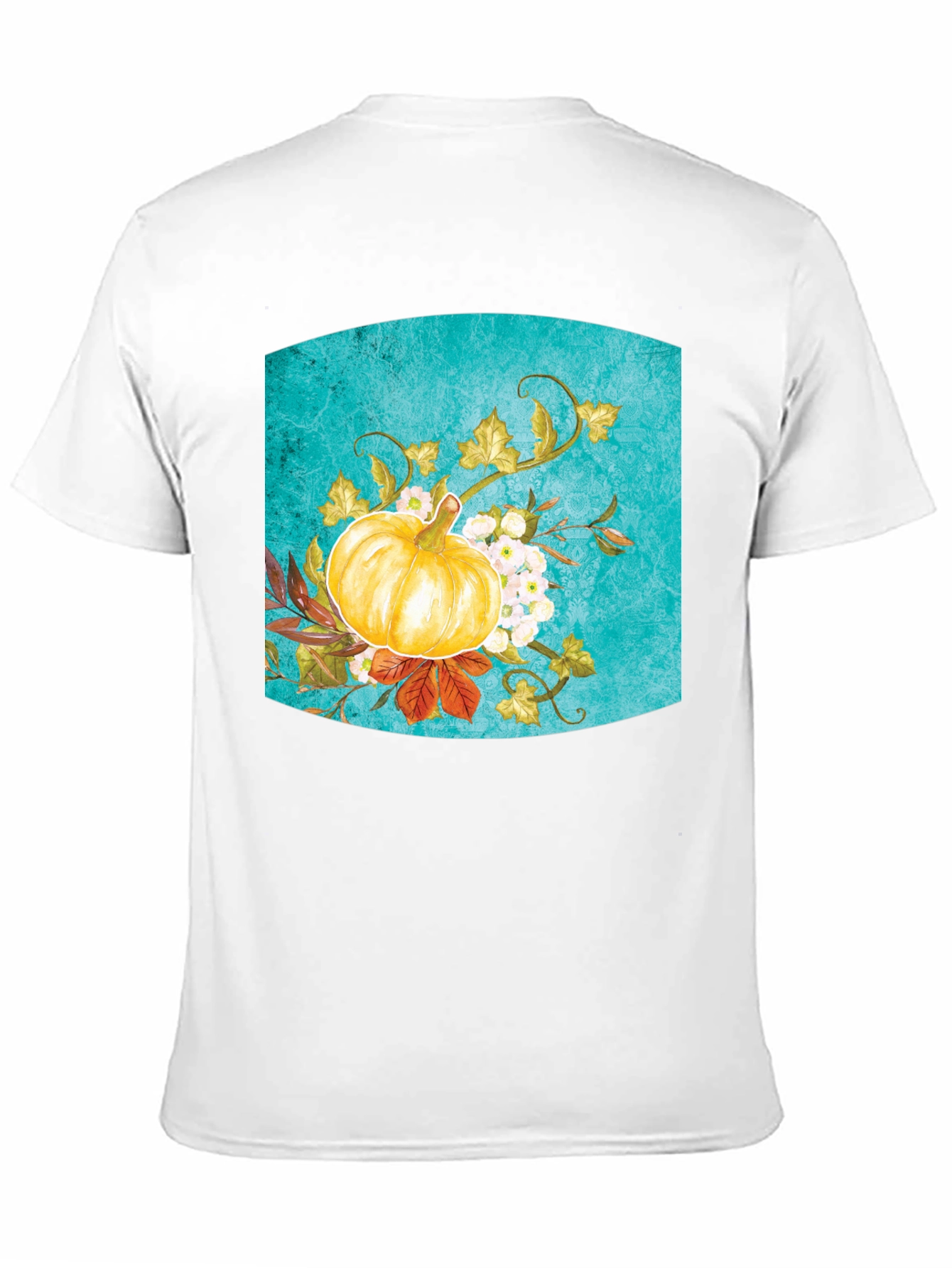 Black Fall Pumpkin Floral Graphic Tee - Black view 11