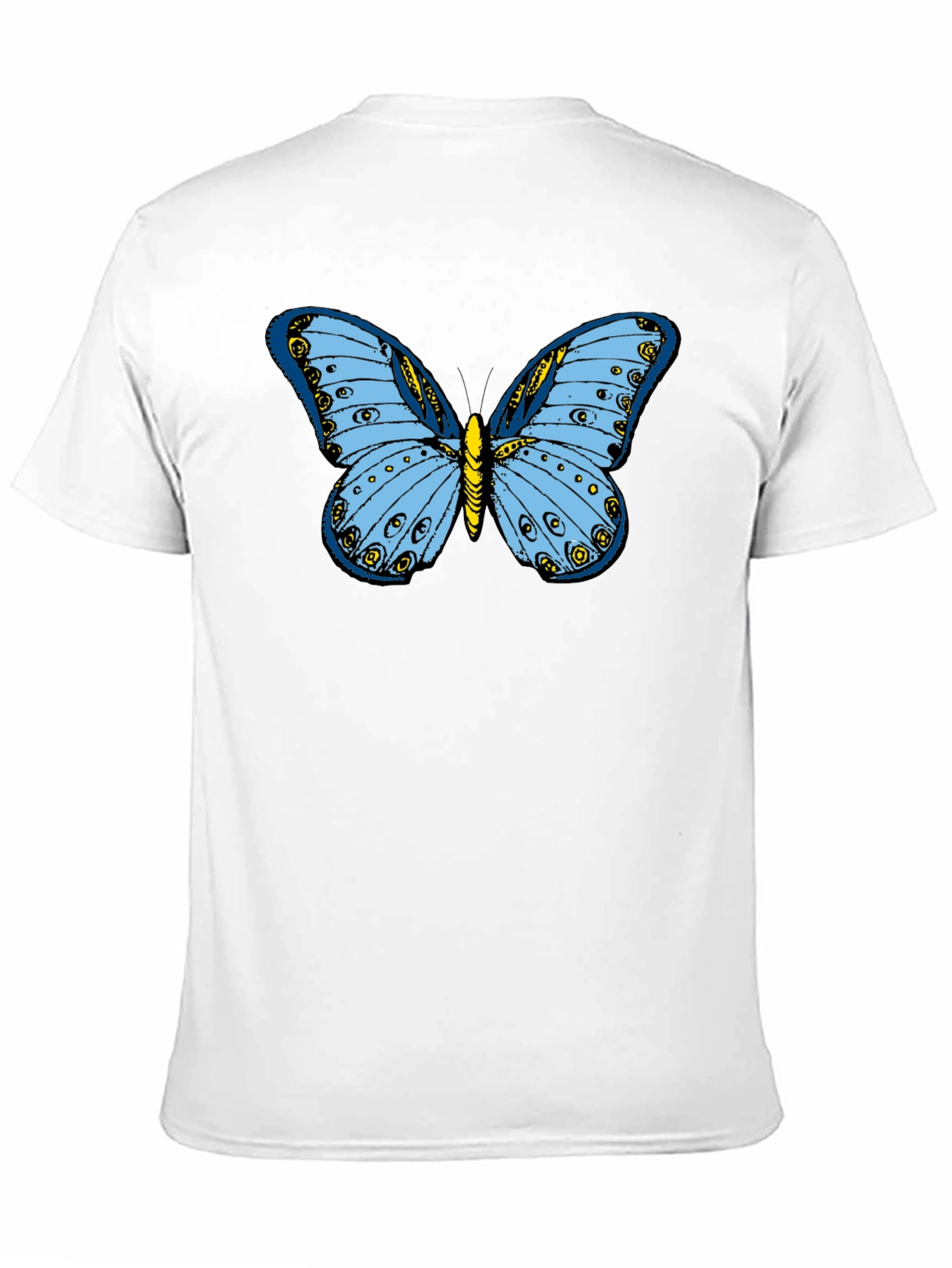 Black Butterfly Graphic T-Shirt - Black Cotton Tee view 11